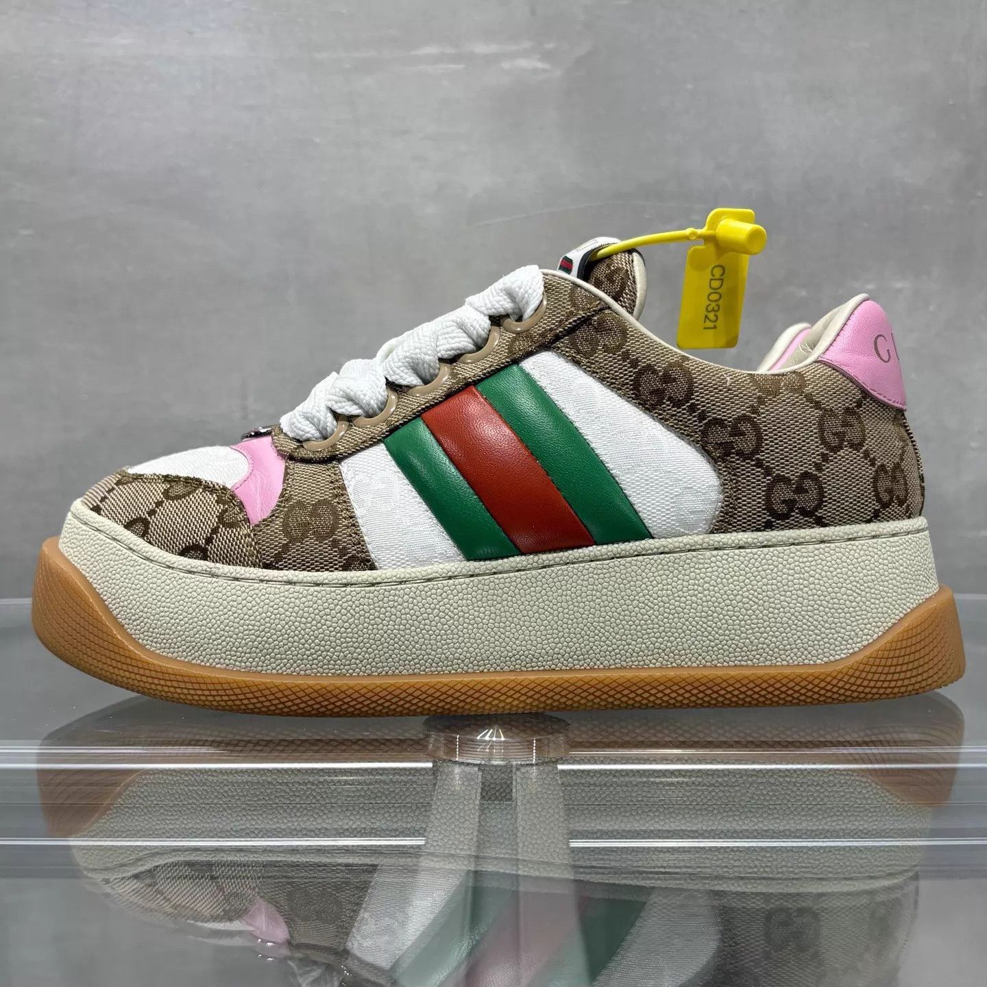 Gucci Gucci Pink Brown GG Monogram Platform Puff 35.5 EU Size US 5 / IT 35 - 3 Thumbnail