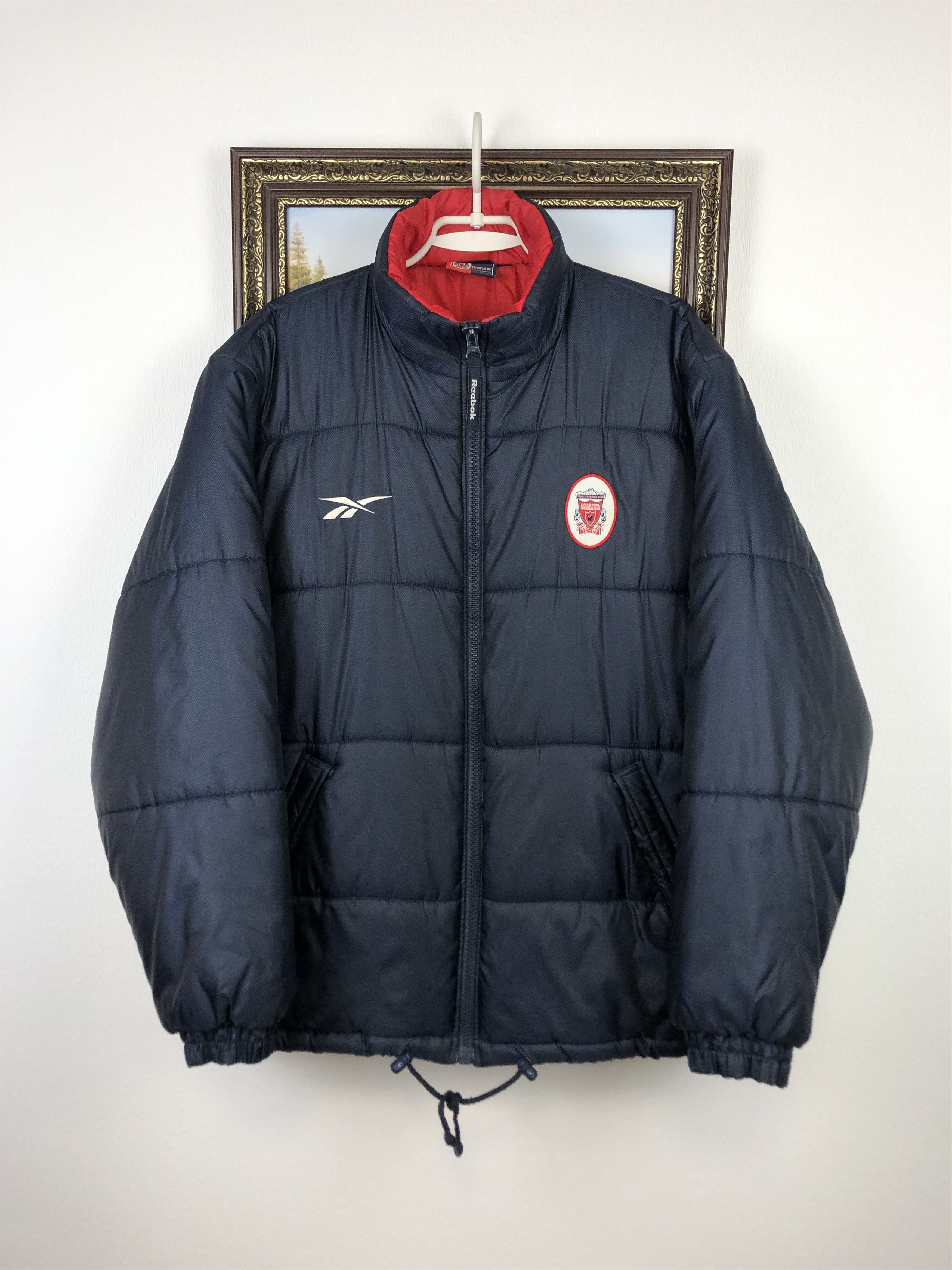 Reebok Vintage Reebok Liverpool Football Jacket Soccer Bomber Blue Size US L / EU 52-54 / 3 - 1 Thumbnail