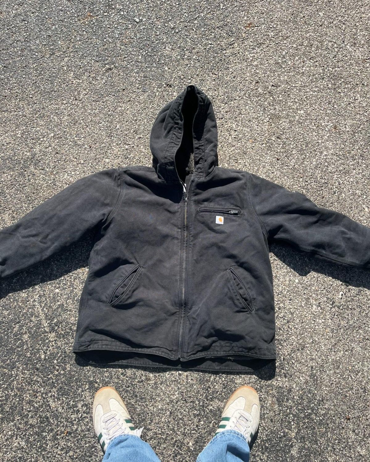 image of Black Hooded Carhartt Jacket, Women's (Size 2XL)