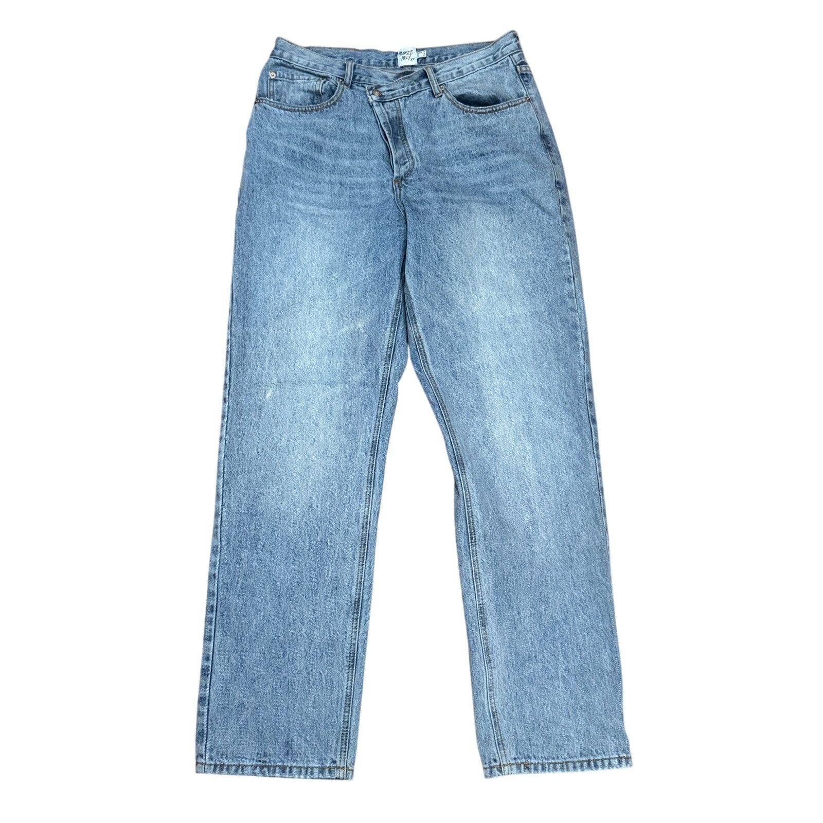 PRINCESS POLLY Princess Polly Crossover Blue Jeans Light Wash Womens 10 Size 32" / US 10 / IT 46 - 1 Thumbnail