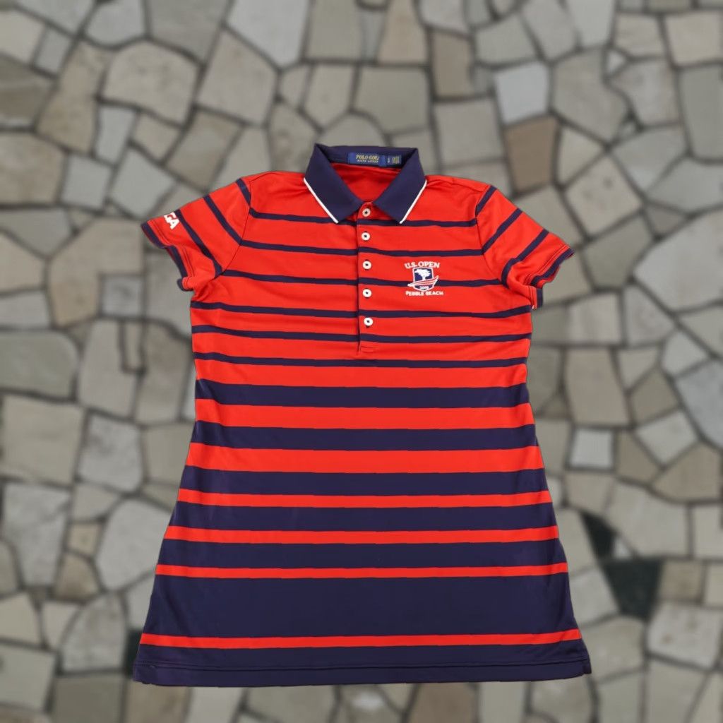 Ralph Lauren Ralph Lauren Polo Shirt Womens Small Red Stripes Golf USGA Pebble Beach Top Shirt Womens Small Red Stripes Golf USGA Pebble Beach Top Size S / US 4 / IT 40 - 1 Thumbnail