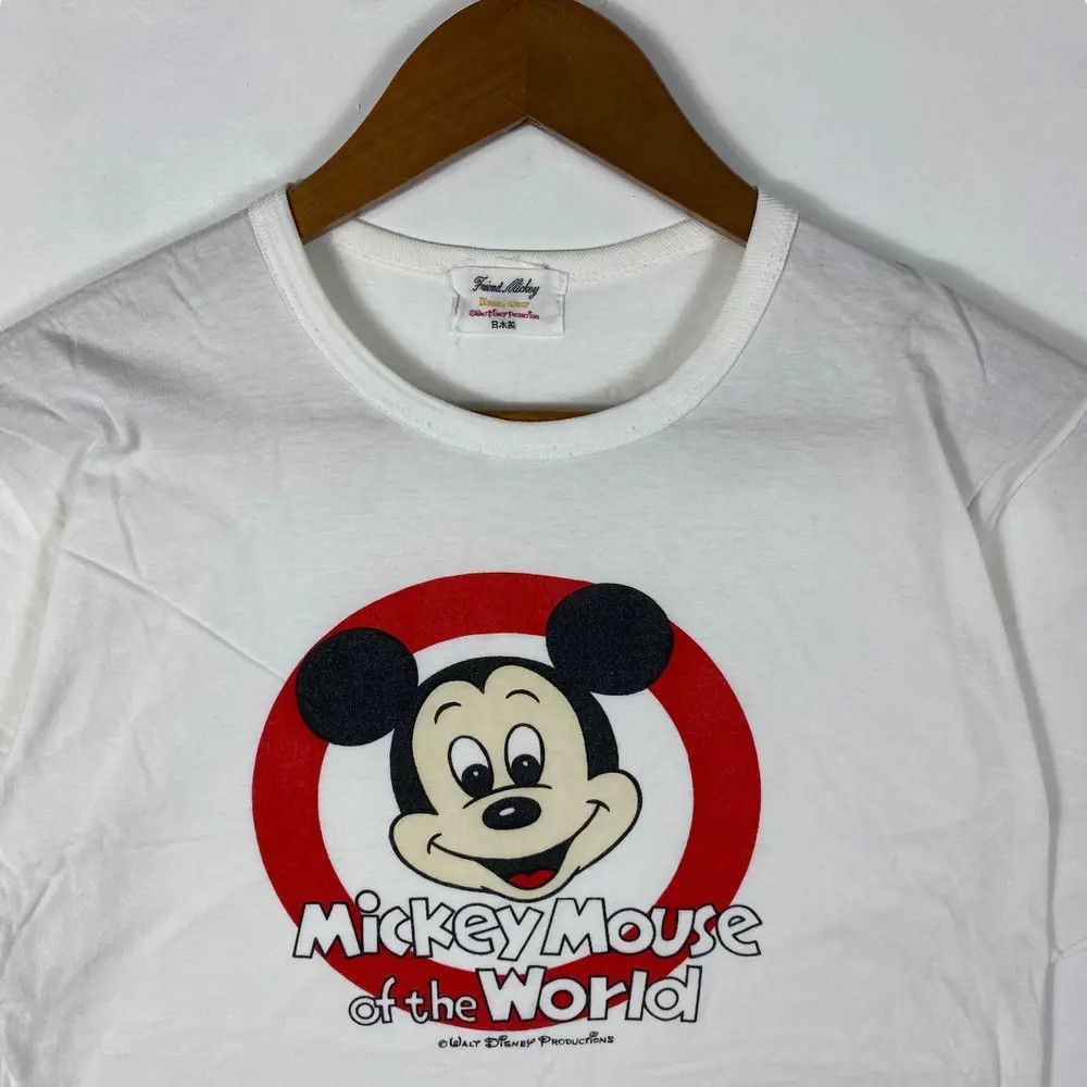 Disney Vintage 80's MICKEY MOUSE Of The World Cartoon Graphic Size US M / EU 48-50 / 2 - 2 Thumbnail