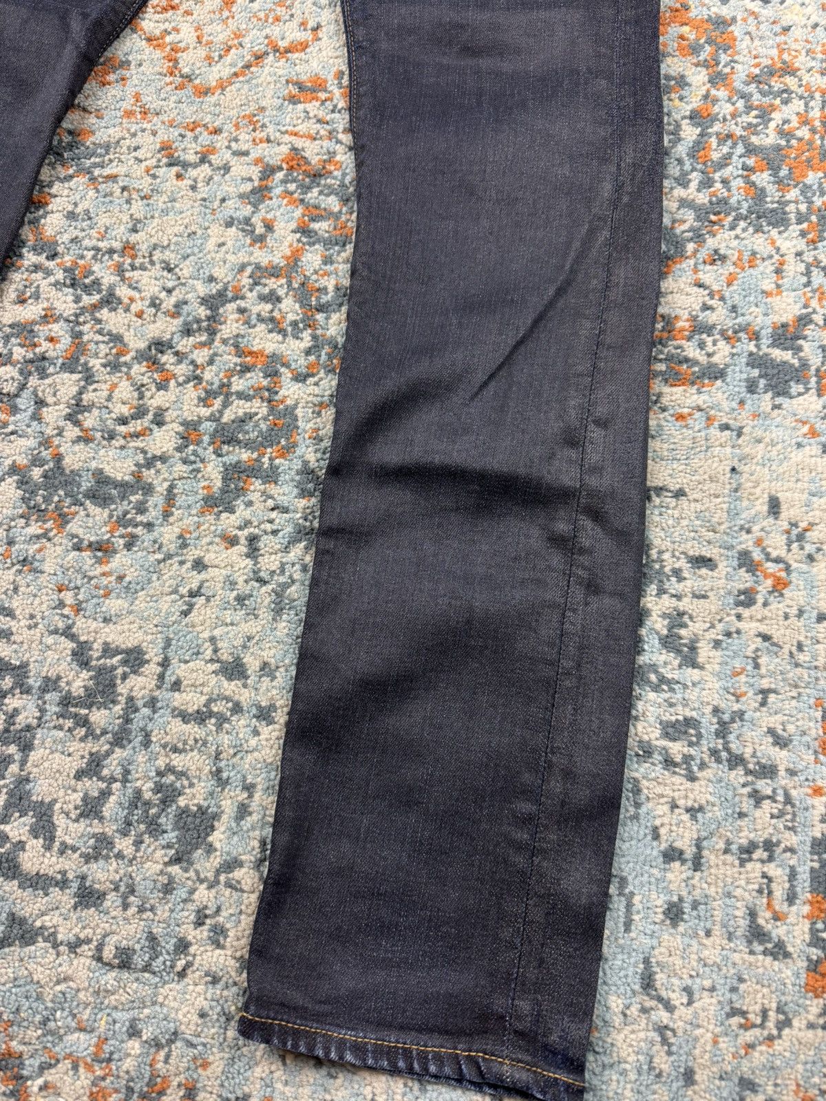 Edwin × Vintage Rare Vintage y2k Edwin waxed coated skinny jeans denim pants Size US 31 - 9 Thumbnail