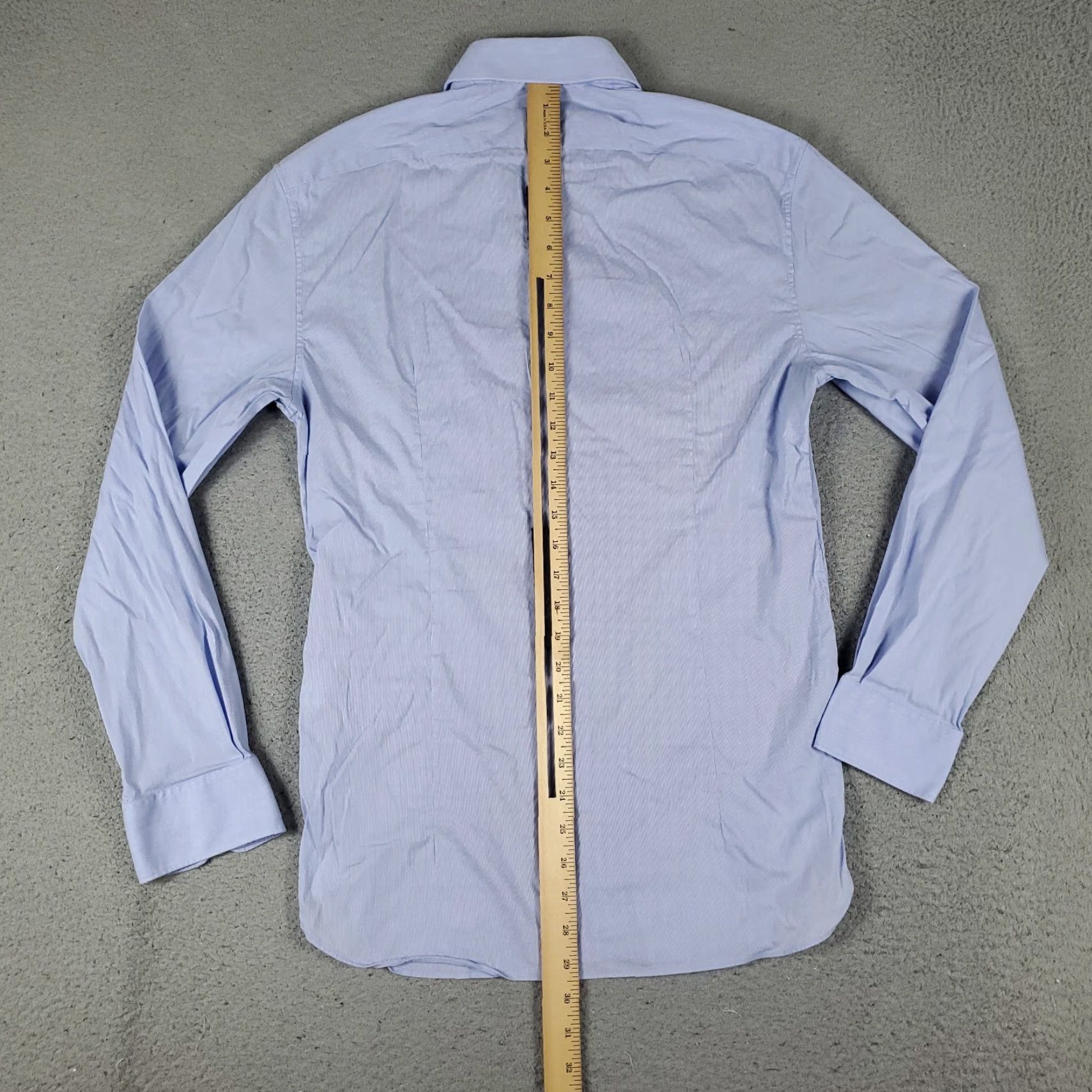 John Varvatos VINTAGE John Varvatos Dress Shirt Men Size 15 Blue Cotton Classic Modern Business Casual Formal Size 40R - 5 Thumbnail