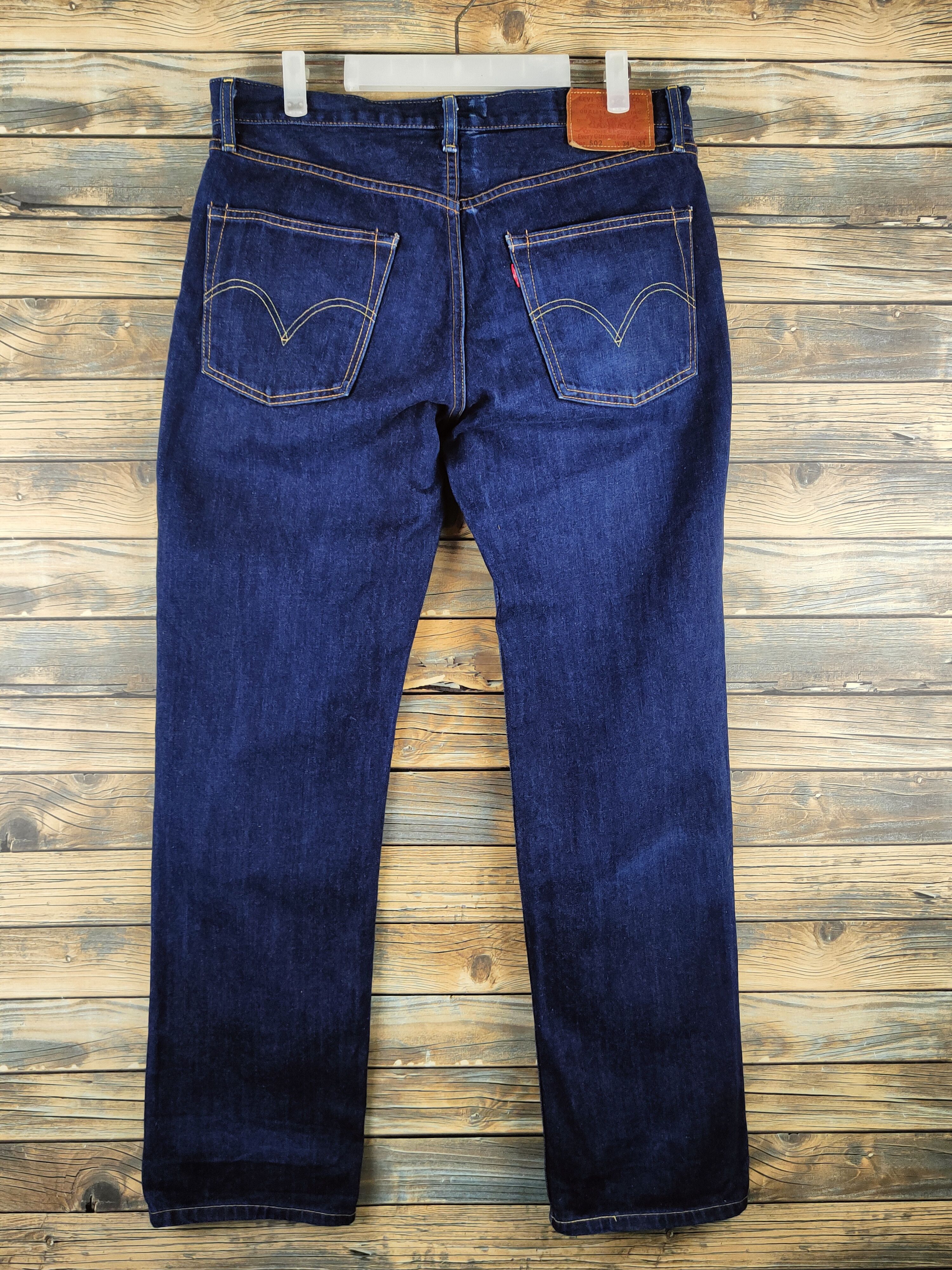 Levi's 502 Levi's Dark Blue selvage denim Jeans #S2888 Size US 34 / EU 50 - 7 Thumbnail