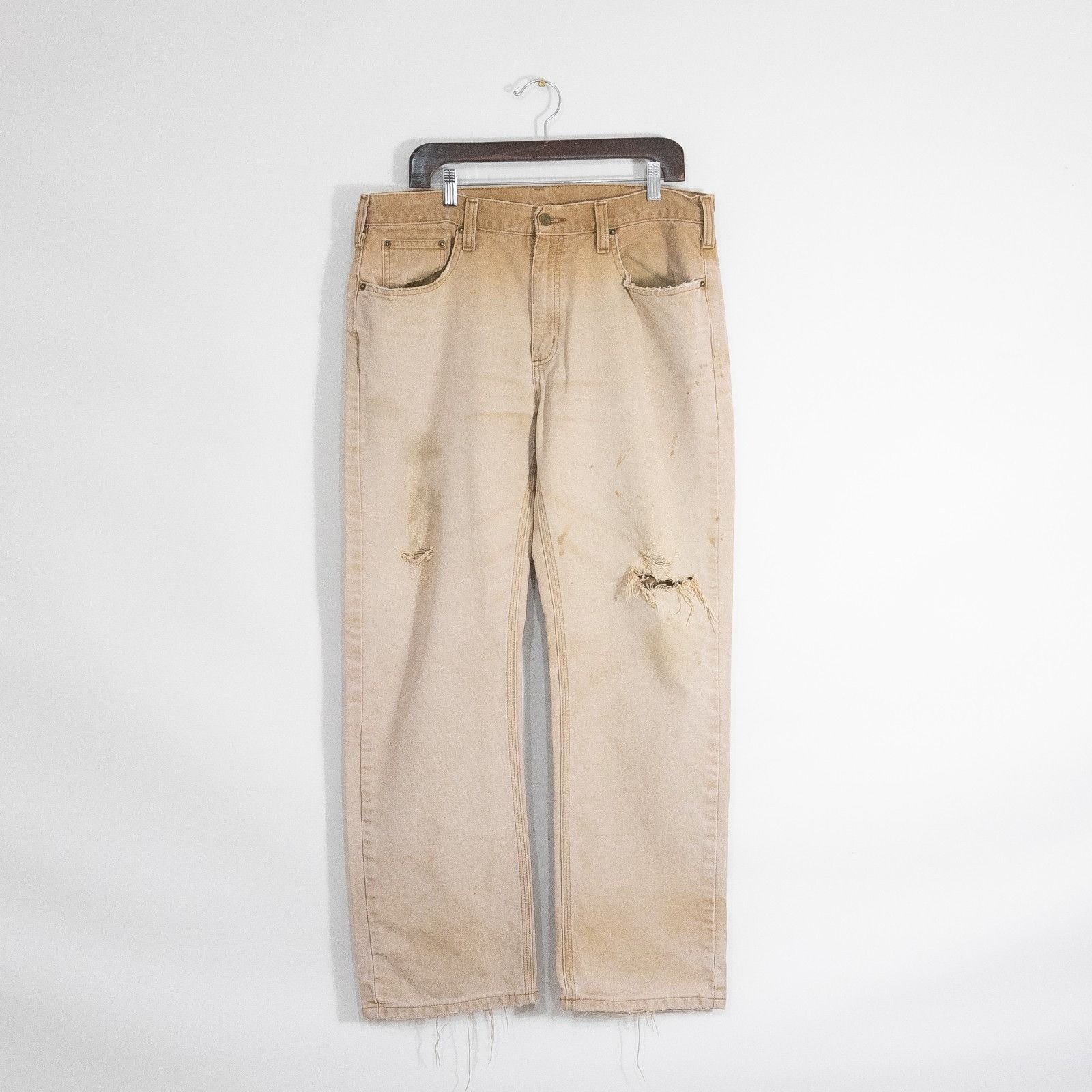 Carhartt Vintage Carhartt Duck Canvas Workwear Pants 36x30 - Thrashed Size US 36 / EU 52 - 1 Thumbnail