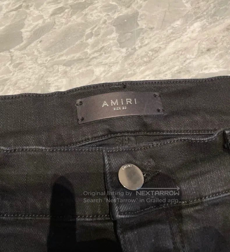 Amiri Amiri Classic Phantom Black and Red Patchwork Jeans Size 3 Size US 33 - 2 Thumbnail