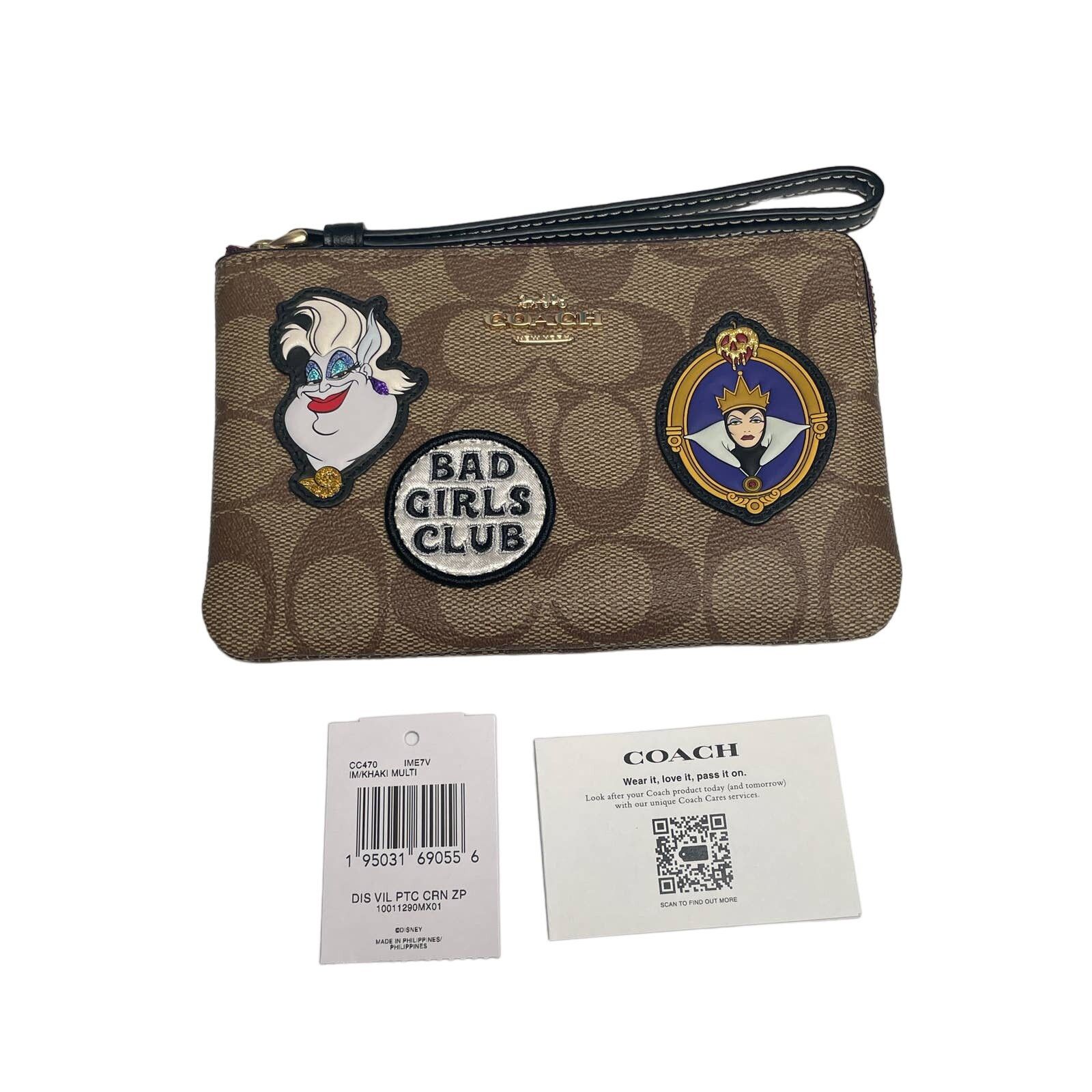 Coach Disney X Coach Zip Wristlet In Signature Canvas With Patches Size ONE SIZE - 5 Thumbnail