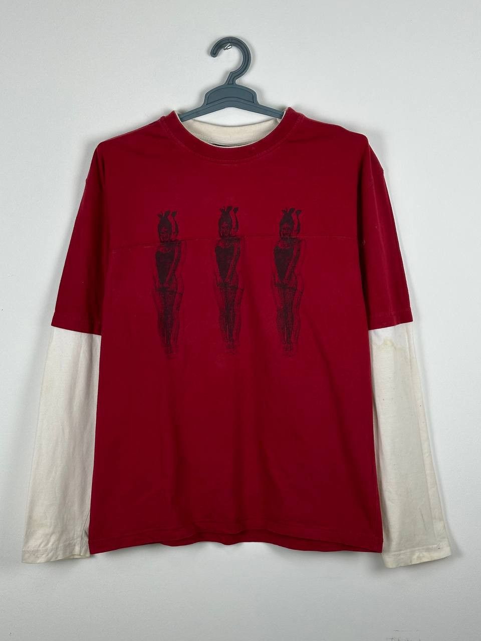 Anime × Japanese Brand Vintage Playboy Sex Girls Y2K Red Longsleeve T Shirt Size US XL / EU 56 / 4 - 2 Thumbnail