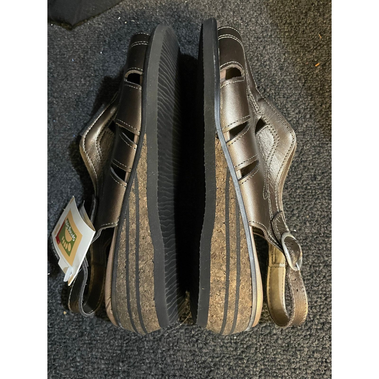 Other Women’s Spring Step Bronze & Black Slingback Sandals 39 NEW Size US 8 / IT 38 - 4 Thumbnail