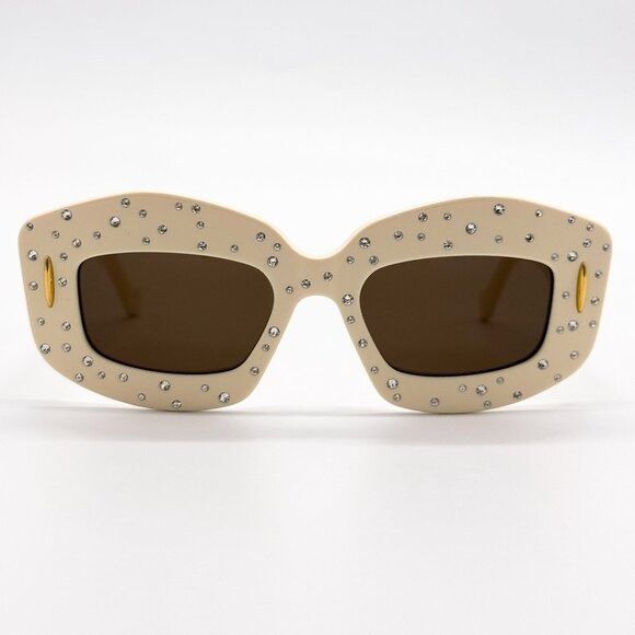 Loewe NEW LOEWE SUNGLASSES LW4114IS 25E IVORY WOMEN EYEWEAR Size ONE SIZE - 4 Thumbnail