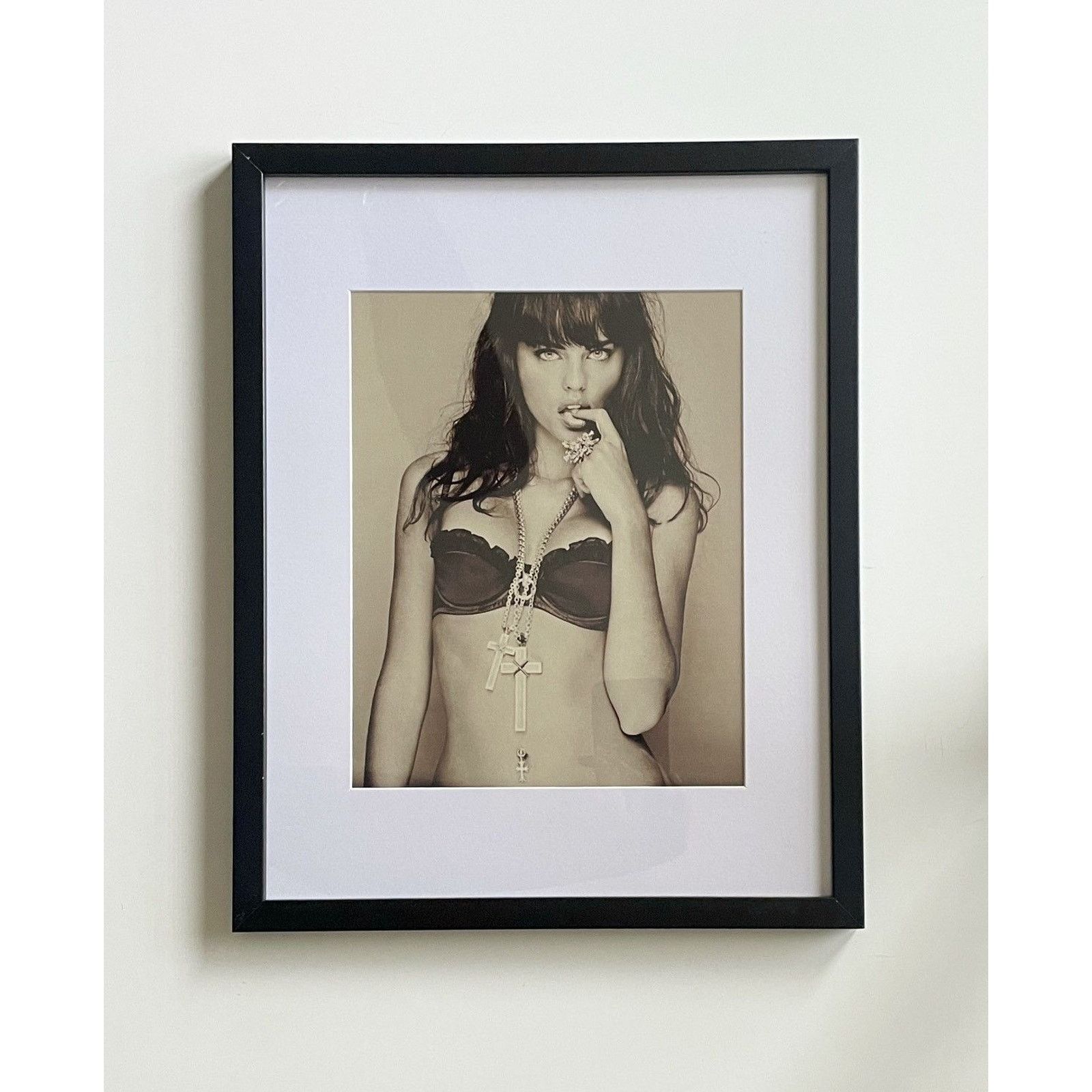 Chrome Hearts × Vintage Chrome Hearts Hot girl photo Poster framed 11x14 Size ONE SIZE - 1 Thumbnail