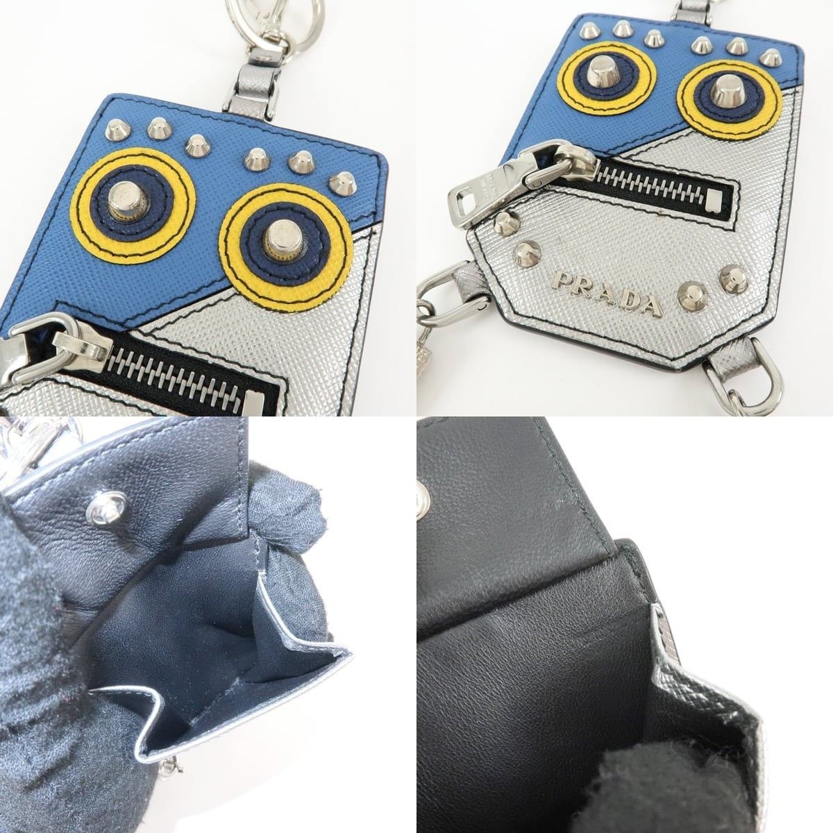 Prada Prada Robot Saffiano Keychain Multicolor Size ONE SIZE - 4 Thumbnail