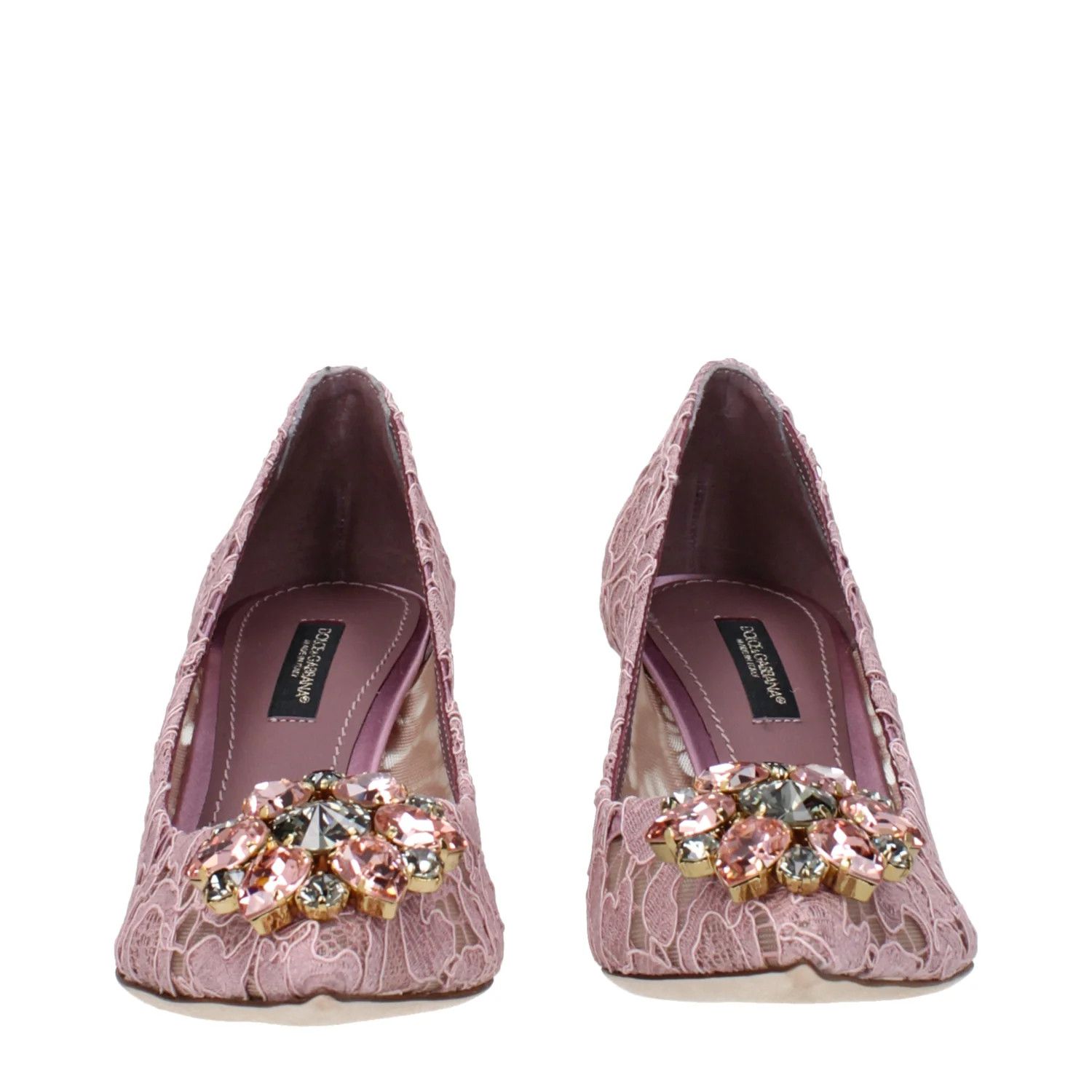 Dolce & Gabbana ob1o1e1124 Lace Pumps in Pink Size US 6.5 / IT 36.5 - 3 Thumbnail