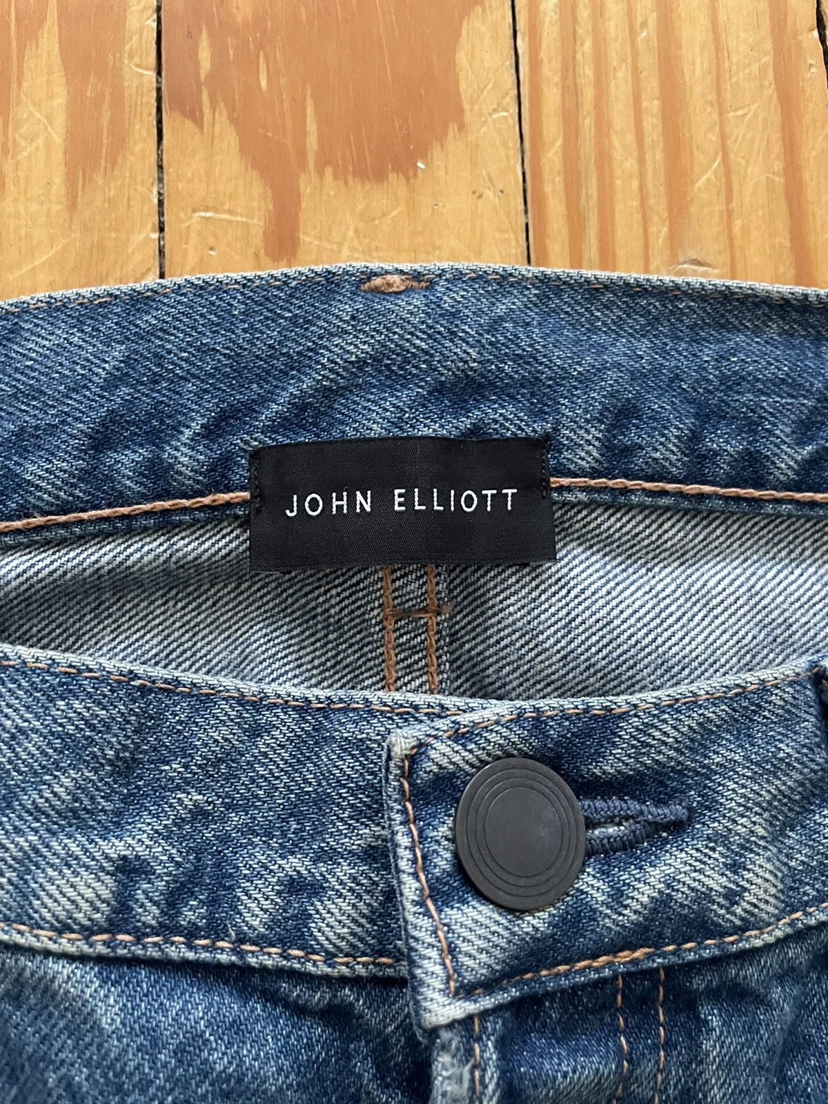 John Elliott John Elliott Daze Heavy Repair Denim Mid Wash Crash Boro Size US 36 / EU 52 - 6 Thumbnail