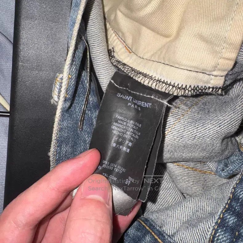 Saint Laurent Paris Saint Laurent Paris Distressed and ripped denim pants i Size US 31 - 4 Thumbnail