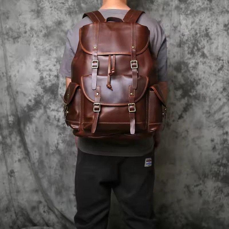 Genuine Leather Vintage Genuine Leather Backpack Size ONE SIZE - 9 Thumbnail