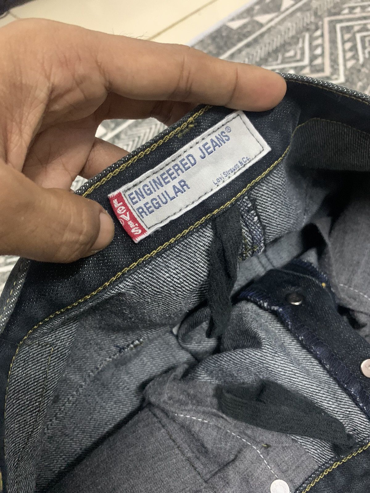 Levi's 🔥FIRE PIEACE🔥VINTAGE LEVIS ENGINEERED JEANS SPLASH PAINTS Size US 32 / EU 48 - 6 Thumbnail