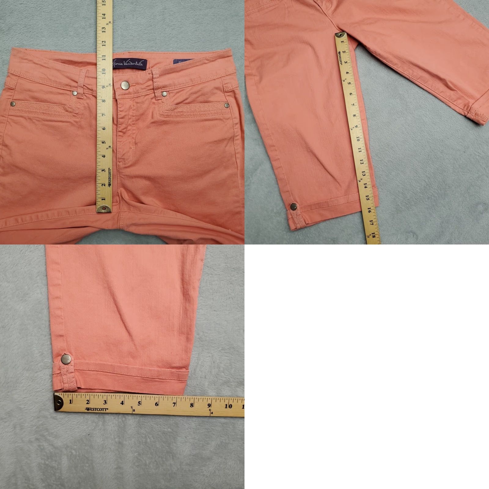 Gloria Vanderbilt Gloria Vanderbilt Shorts Women 8 Peach Skimmer Embroidered Outdoor Pants Casual Travel Hiking Size 30" / US 8 / IT 44 - 8 Thumbnail