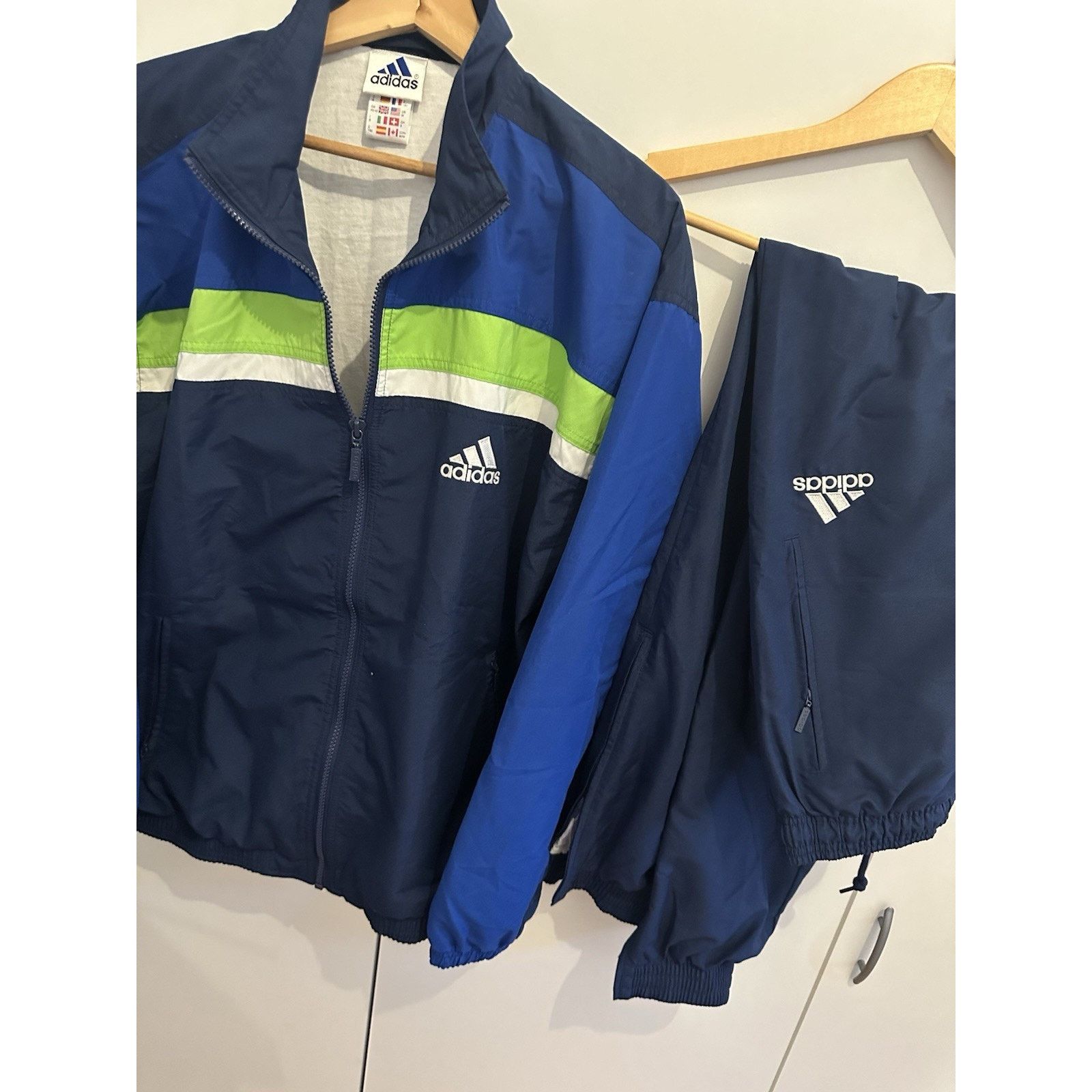 Adidas Adidas Trainingsanzug Size L Vintage Tracksuit Adidas 90s Size US L / EU 52-54 / 3 - 3 Thumbnail