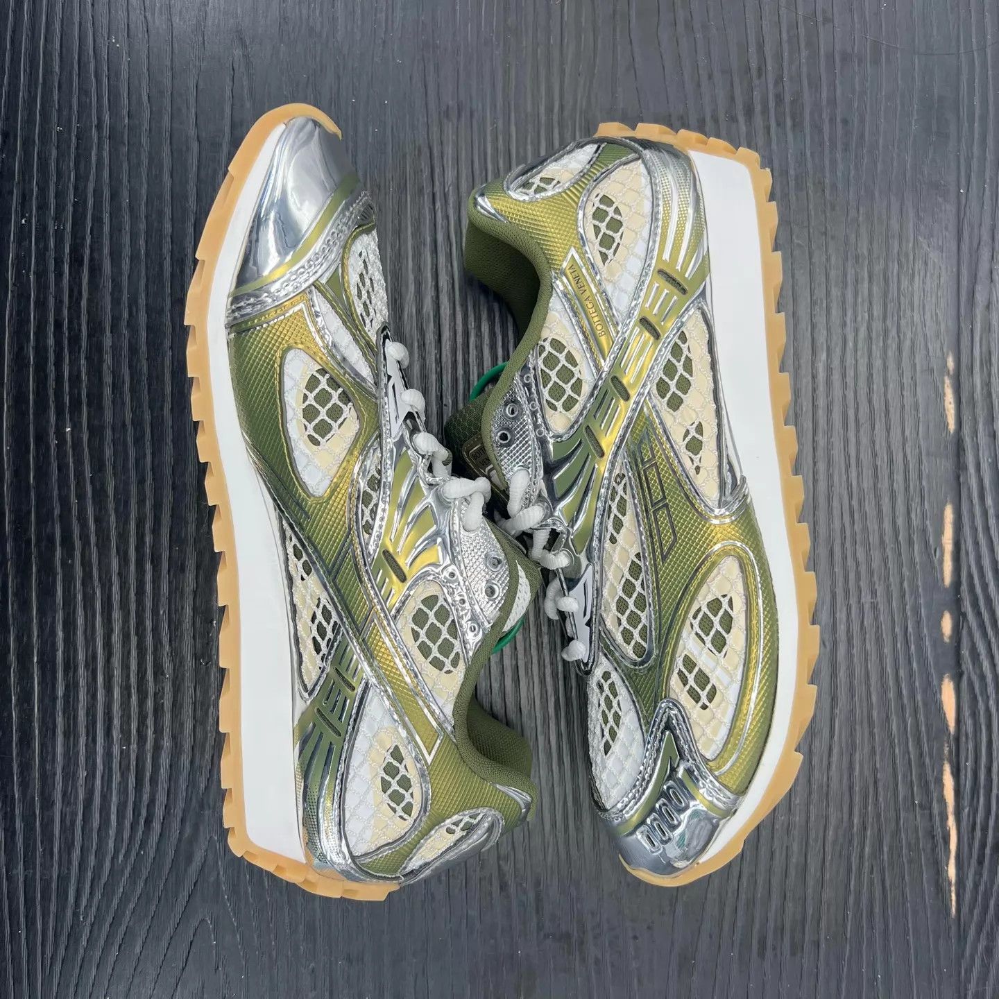 Bottega Veneta BV Orbit Sneaker White/Green 41 99NewWithBox Size US 8 / EU 41 - 2 Thumbnail