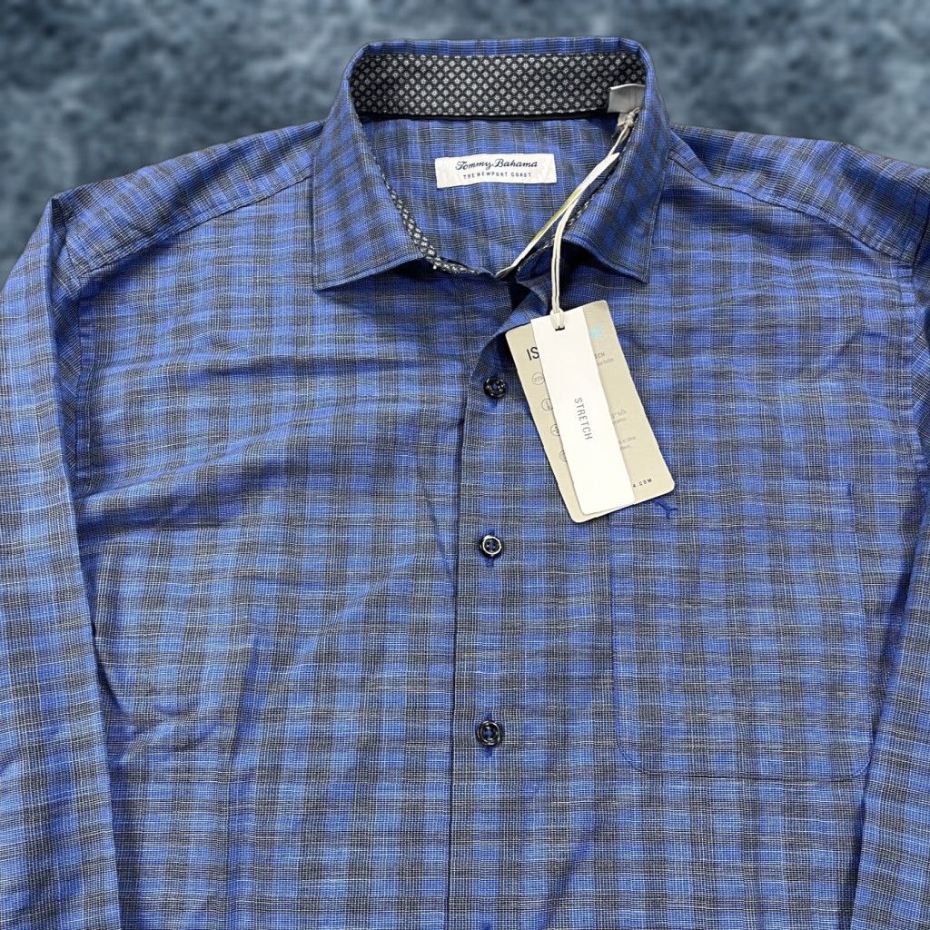 Tommy Bahama **Tommy Bahama Men's Blue Medium Plaid Button-Up Shirt** User: Tommy Bahama Men's Blue Medium Plaid Button-Up Shirt Size US M / EU 48-50 / 2 - 1 Thumbnail