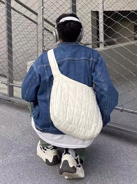 Japanese Brand × Vintage Utility grunge quilted messenger bag shoulder bag Size ONE SIZE - 4 Thumbnail