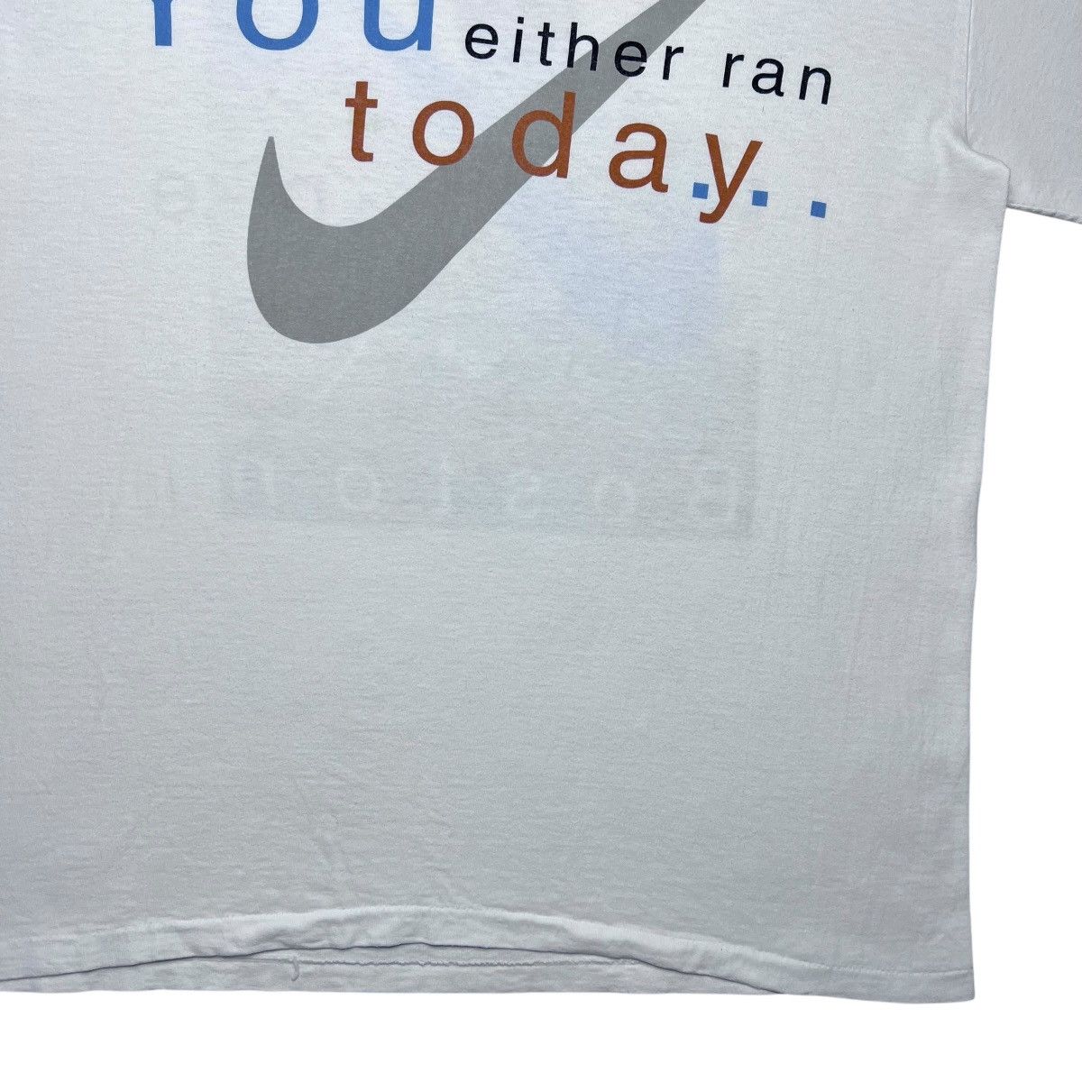 Nike 1990s Nike You Either Ran Today Or You Didn’t Boston T-Shirt Size US XL / EU 56 / 4 - 13 Thumbnail