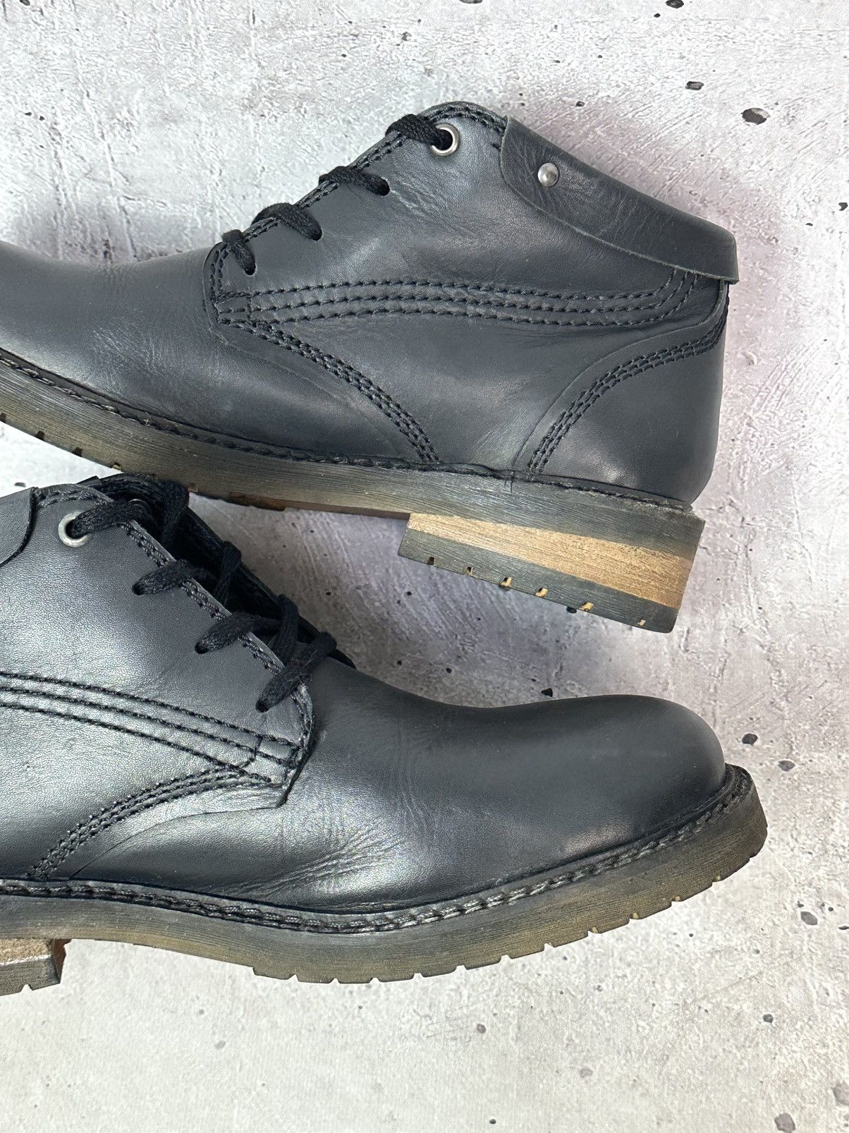 Diesel Diesel Leather Logo Grey Men’s Lace-up Ankle Boots Size US 9.5 / EU 42-43 - 12 Thumbnail