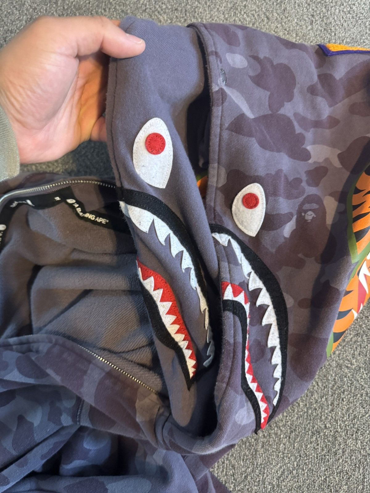 Bape Color Camo Shark Wide Full Zip Double Hoodie Size US XXL / EU 58 / 5 - 2 Thumbnail