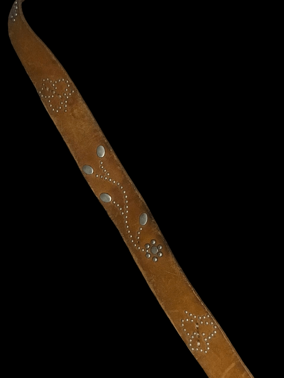 Genuine Leather Full Leather Studded Belt Size ONE SIZE - 2 Thumbnail