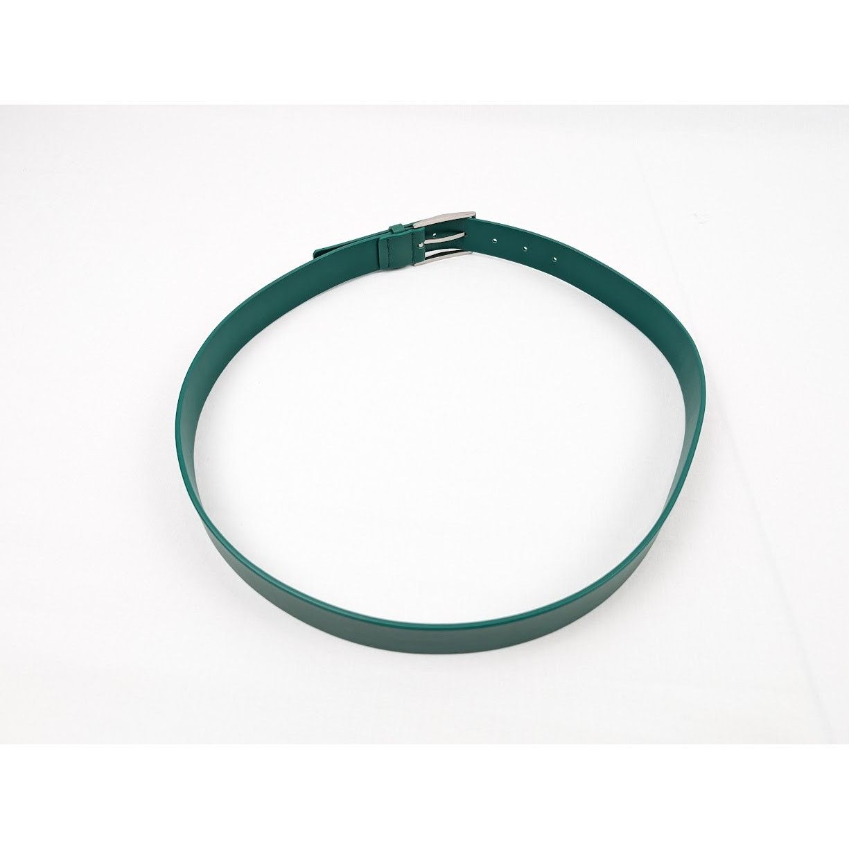 Bottega Veneta o1rshd1 Size: 95/ French Calf Nappa Belt Racing Green/Silver Size 36 - 16 Thumbnail