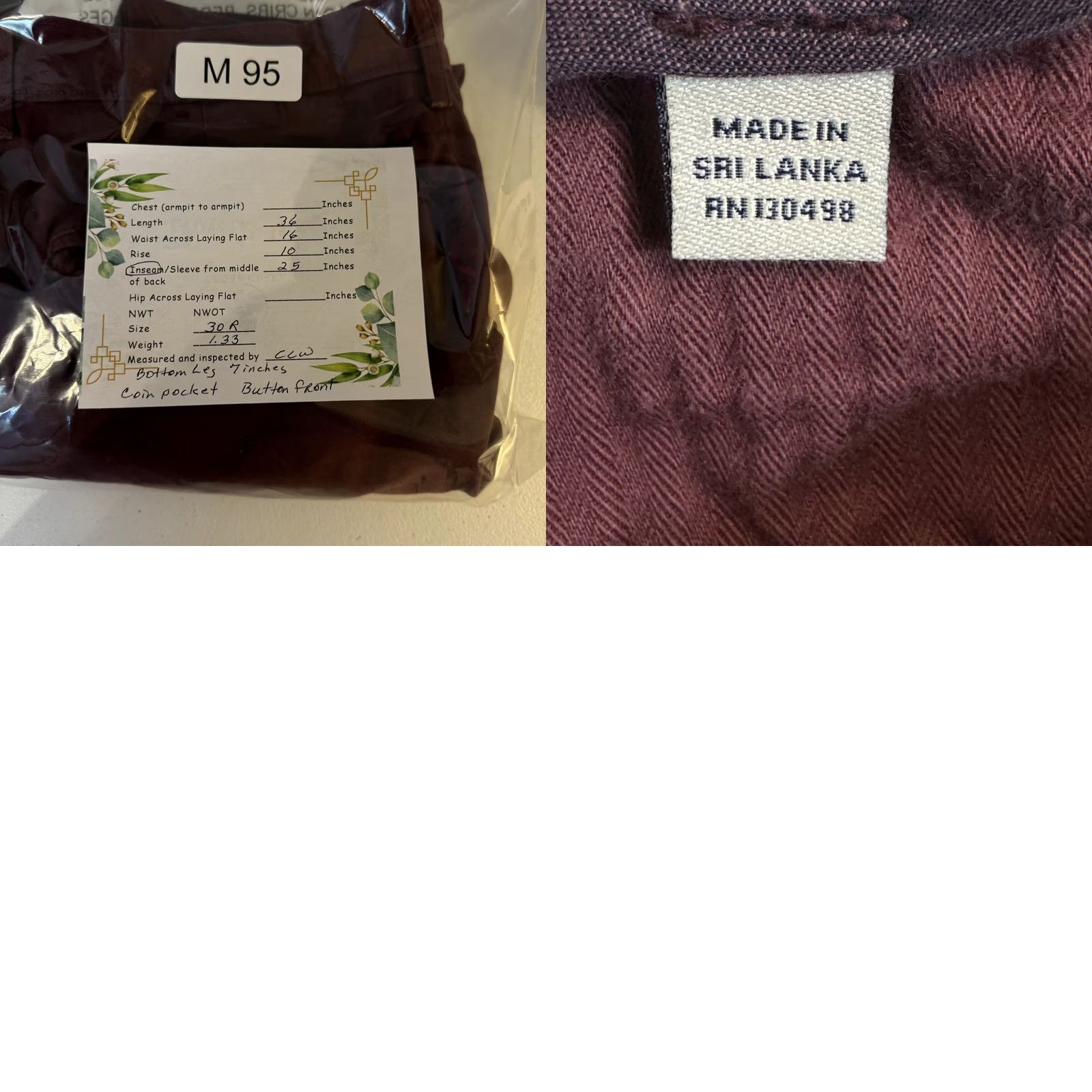 Jack Wills Jack Wills Jeans Men’s 30R Red Skinny 100% Cotton Button-Front Coin Pockets Jeans Size US 30 / EU 46 - 8 Thumbnail