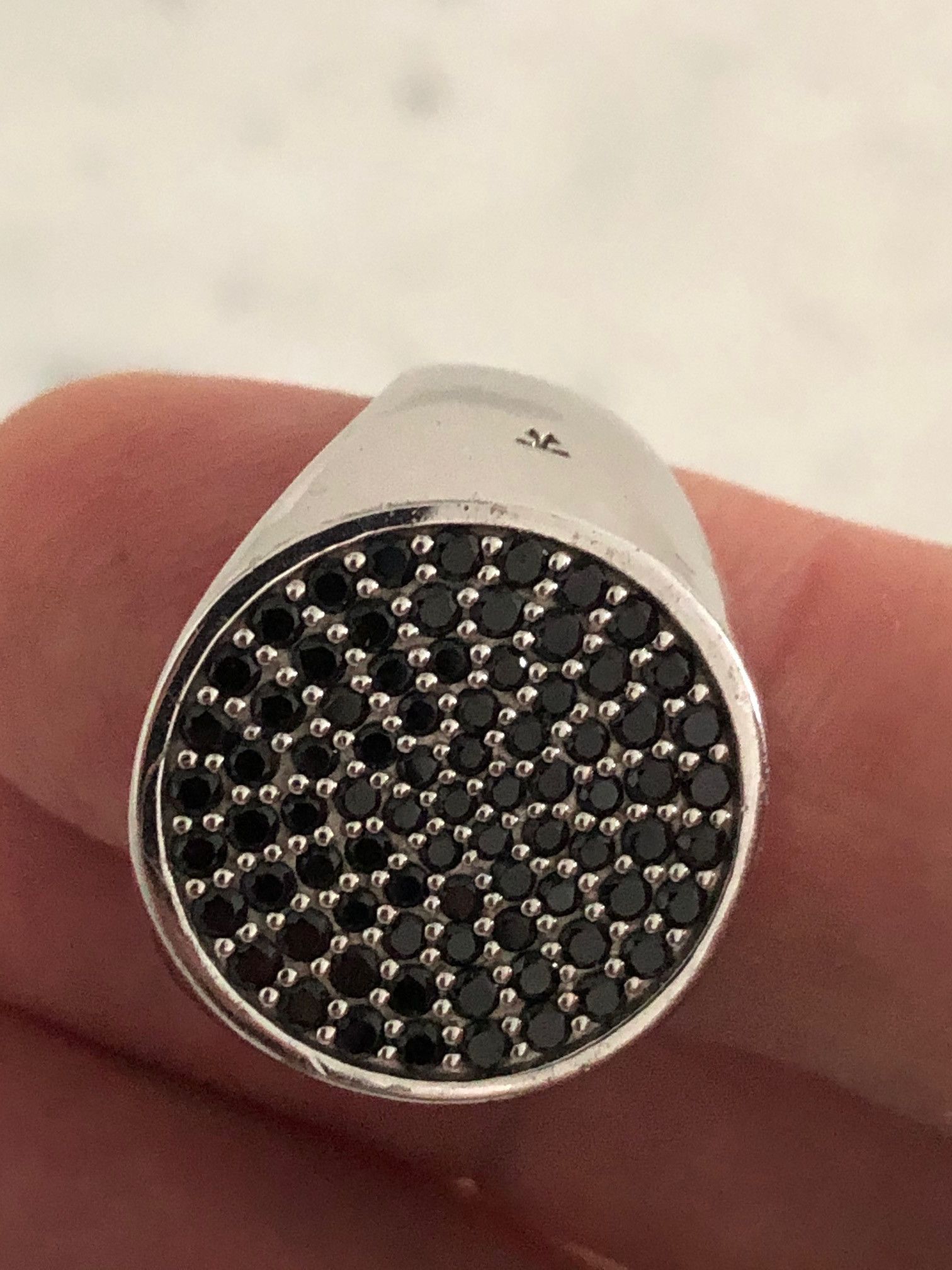 Tom Wood Tom Wood black spinel cocktail ring Nuit Jour 925 sterling Size ONE SIZE - 2 Thumbnail