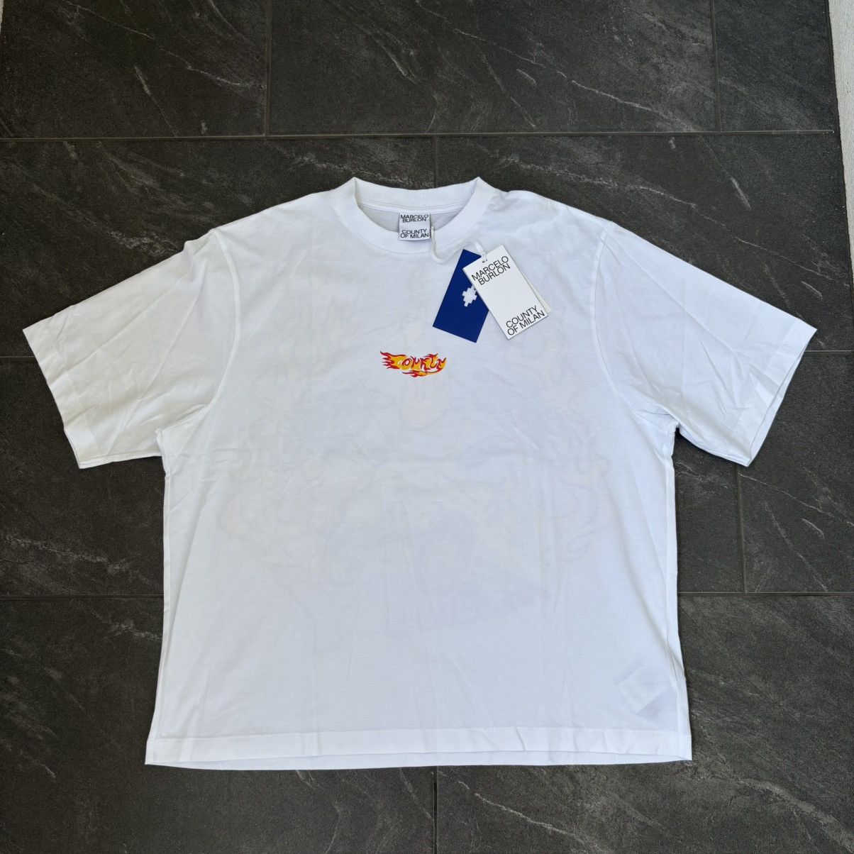 Marcelo Burlon Marcelo Burlon County of Milan Flame boxy t-shirt Size US XL / EU 56 / 4 - 2 Thumbnail