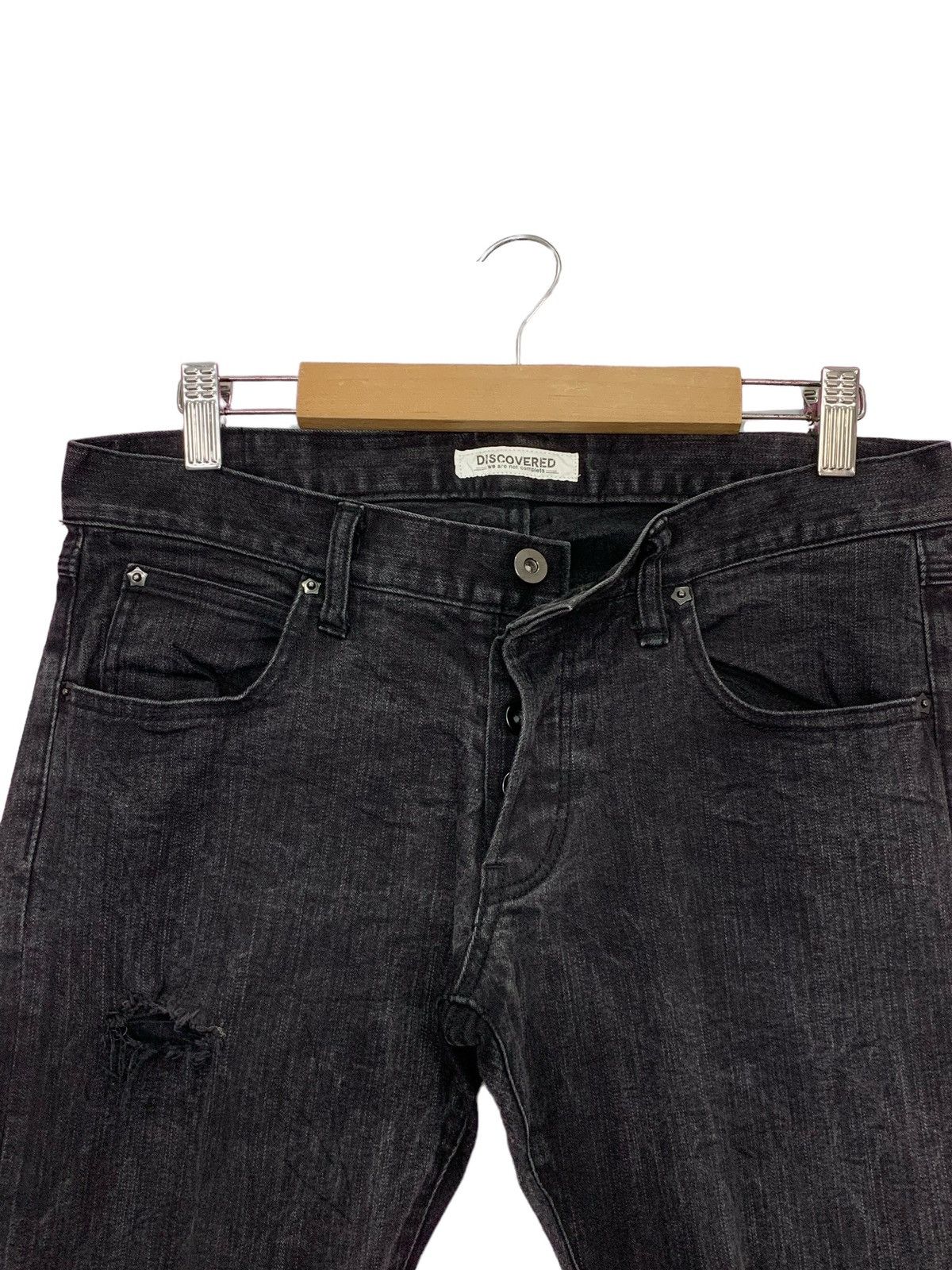 DISCOVERED × Japanese Brand Discovered Japanese Skinny Distressed Denim Pants (AD27) Size 29" - 12 Thumbnail