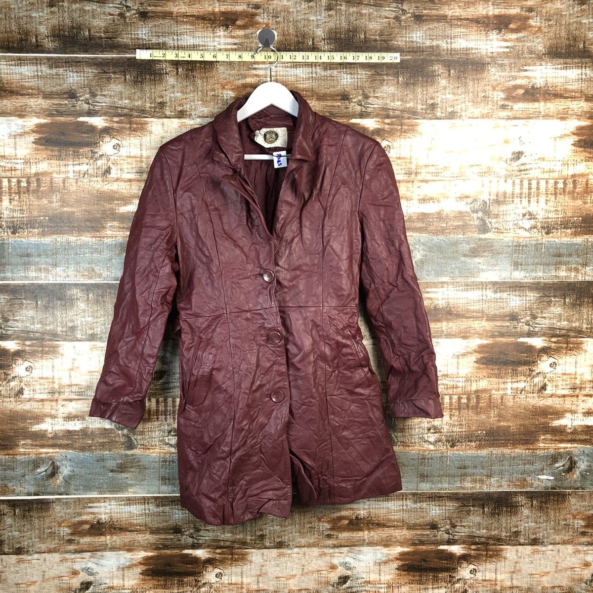 Vintage Alfredo Versace Maroon Leather Jacket #A2468 Size S / US 4 / IT 40 - 1 Thumbnail