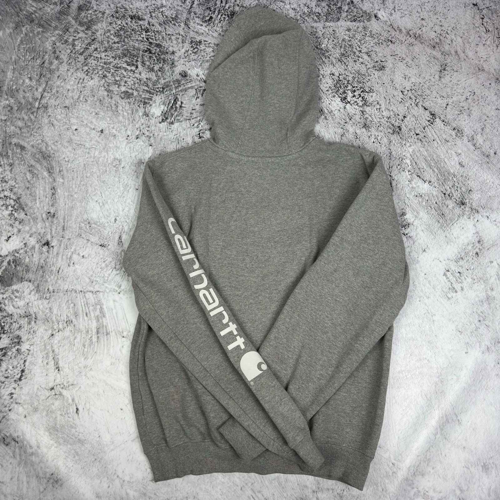 Carhartt Carhartt Men Gray Original Fit Sleeve Logo Hooded Sweatshirt Size US XS / EU 42 / 0 - 8 Thumbnail