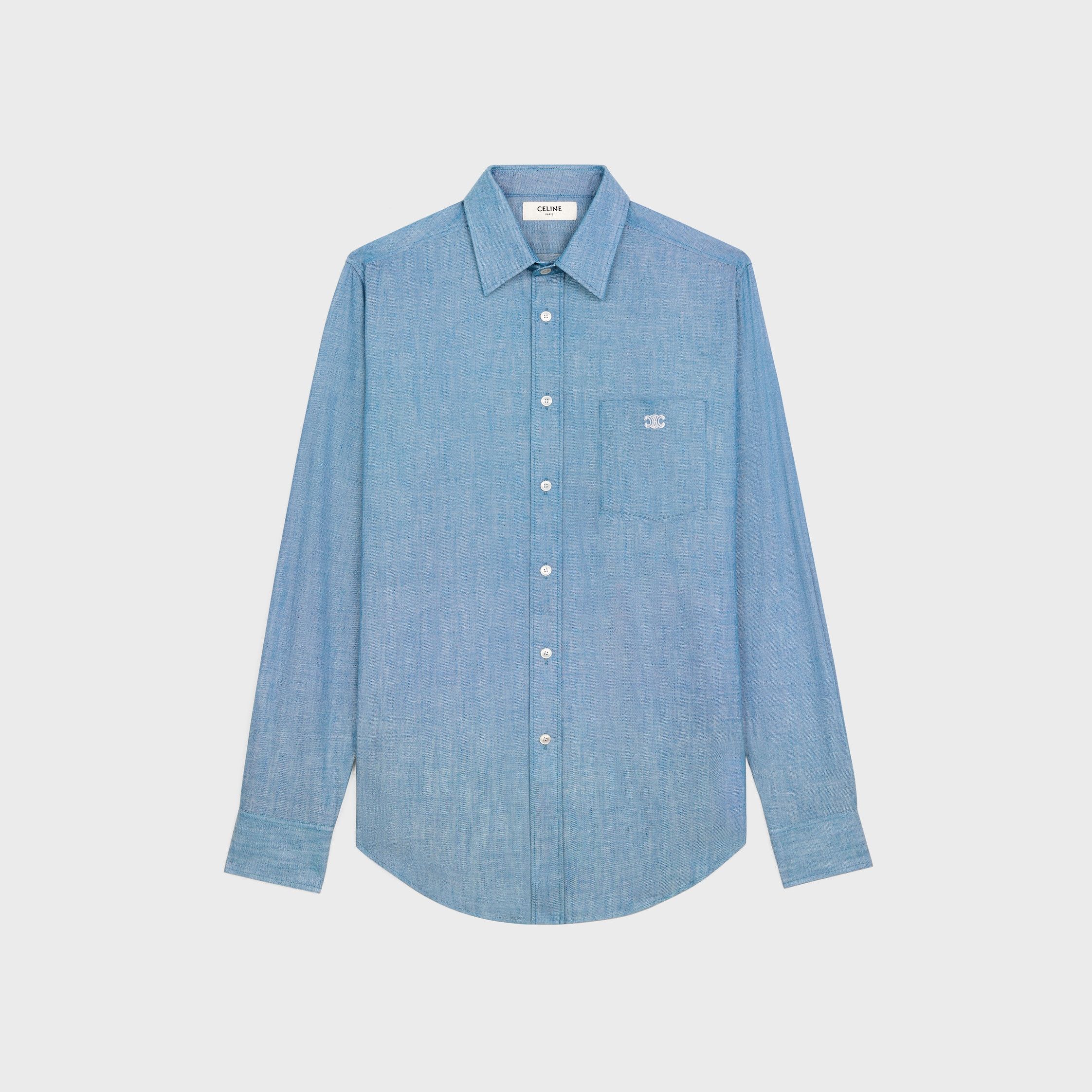 Celine Loose Shirt in Satin Silk | Grailed