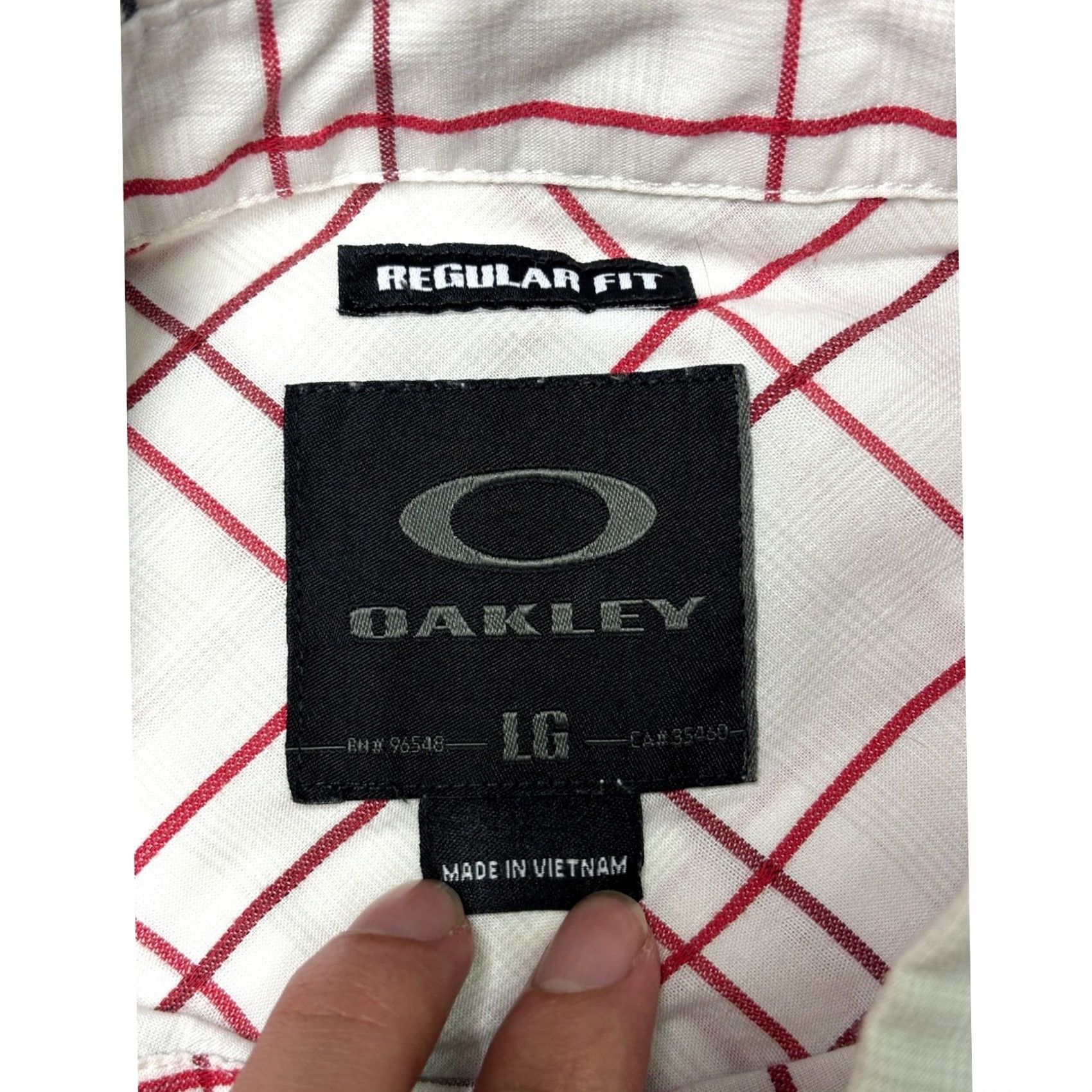Oakley Oakley Shirt Men Short Sleeve Button Up Plaid White Regular Fit Casual Shirt Size US L / EU 52-54 / 3 - 3 Thumbnail