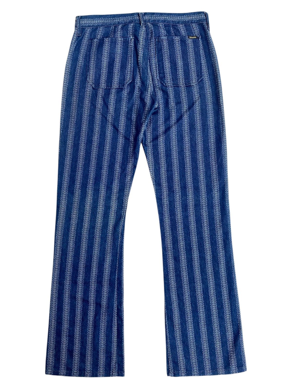 Diesel Diesel Vintage Striped Denim Jeans – Flare Fit Y2K Style Size 32" / US 10 / IT 46 - 2 Thumbnail