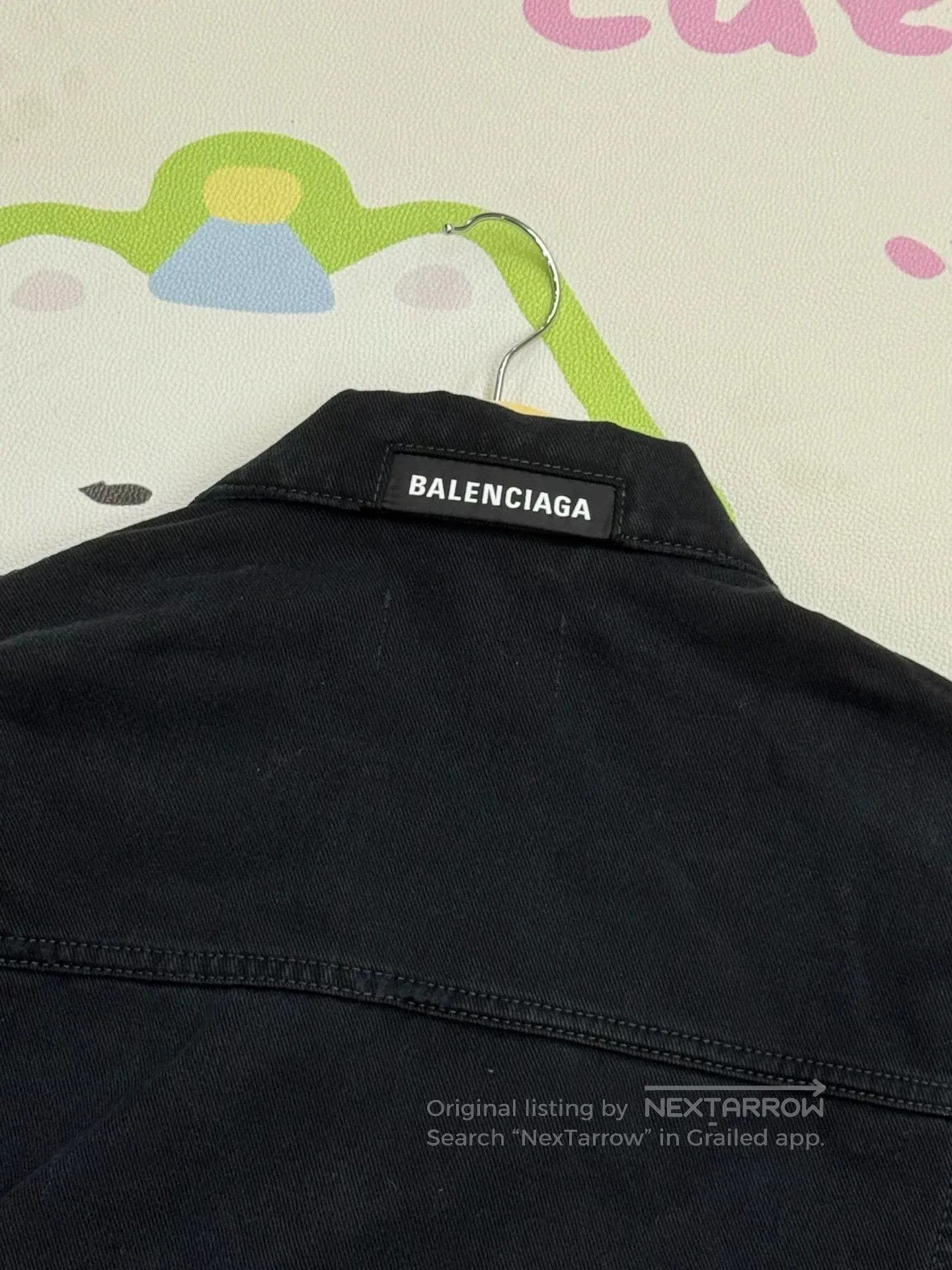 Balenciaga Balenciaga Logo Collar Denim Jacket. Size US XS / EU 42 / 0 - 6 Thumbnail