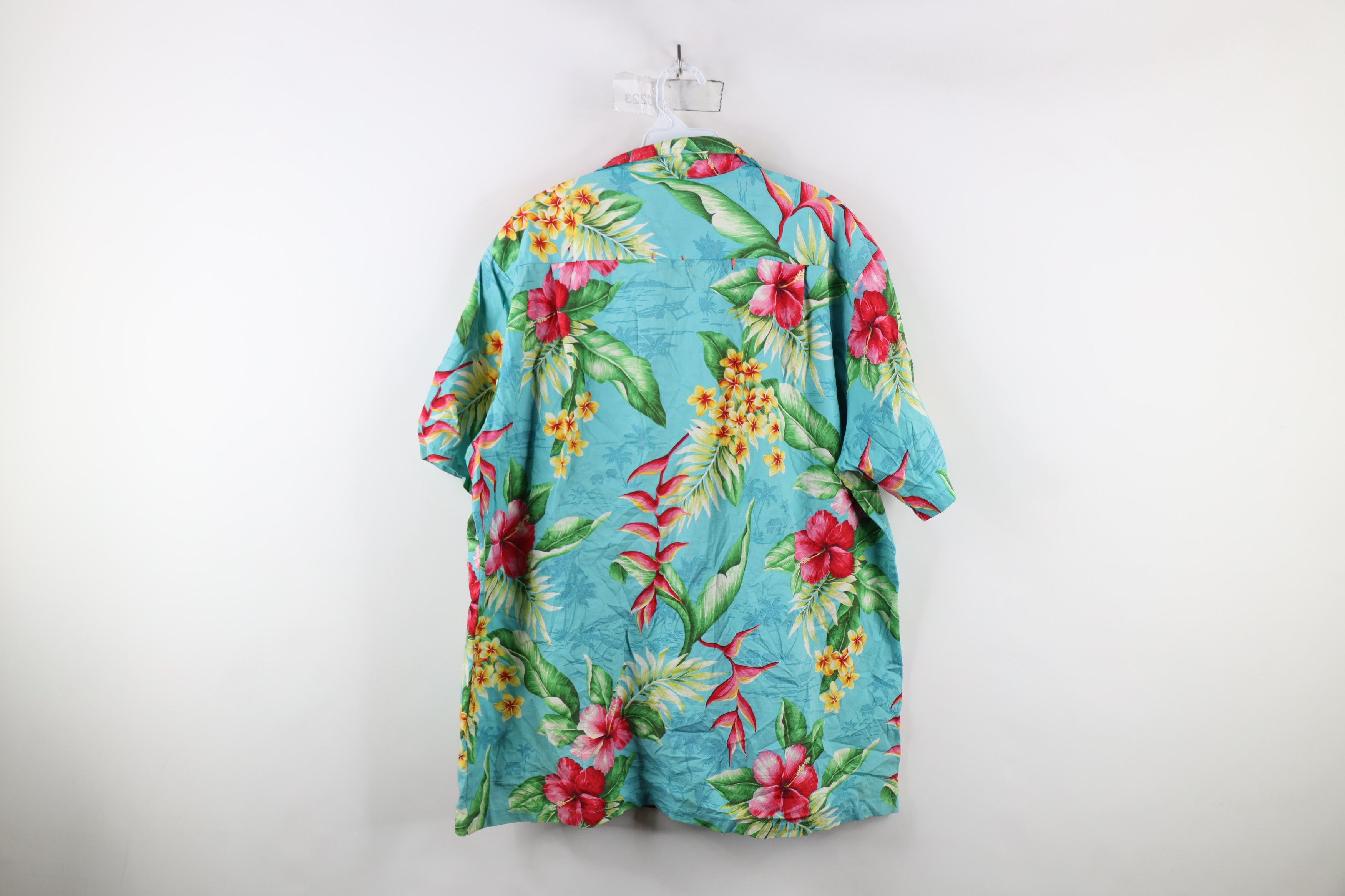 Vintage Vintage 90s Streetwear Flower Luau Hawaiian Button Shirt USA Size US XL / EU 56 / 4 - 13 Thumbnail