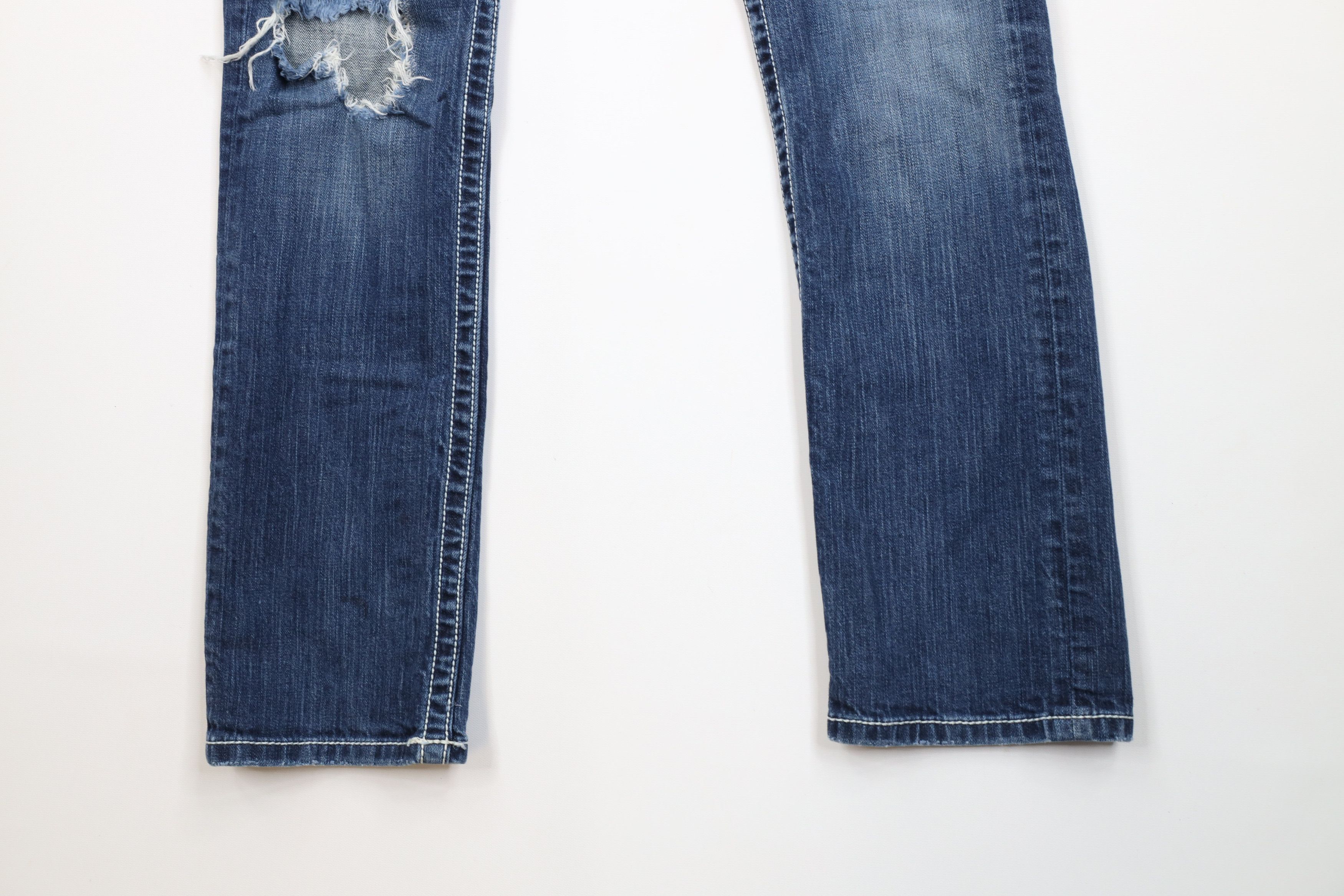 Vintage Buckle BKE Thick Stitch Stretch Payton Straight Leg Jeans Size 28" / US 6 / IT 42 - 4 Thumbnail
