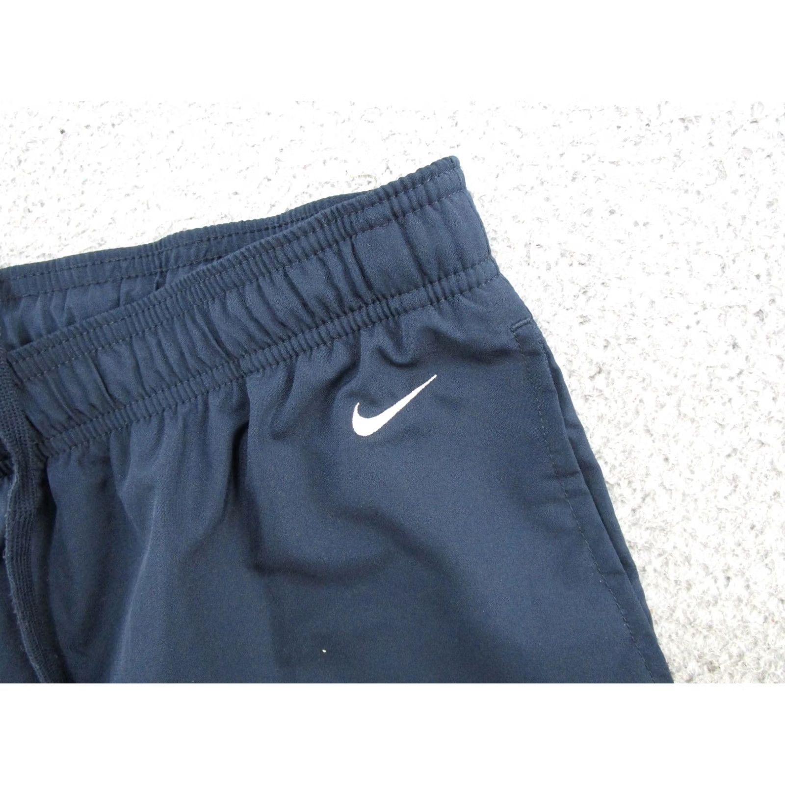 Nike VINTAGE Nike Track Pants Navy Blue Swoosh Straight Leg Men/Women L 14-16? Size 36" / US 14 / IT 50 - 2 Thumbnail
