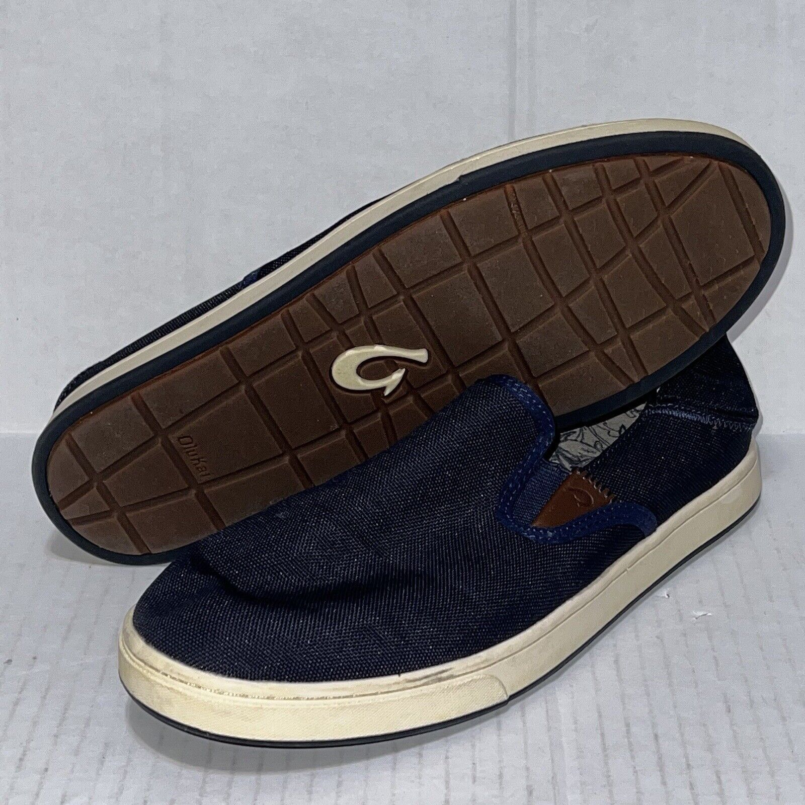 Olukai OluKai Kahu Men's Size 8 Blue Slip-On Boat Deck Loafer Shoes Size US 8 / EU 41 - 12 Thumbnail