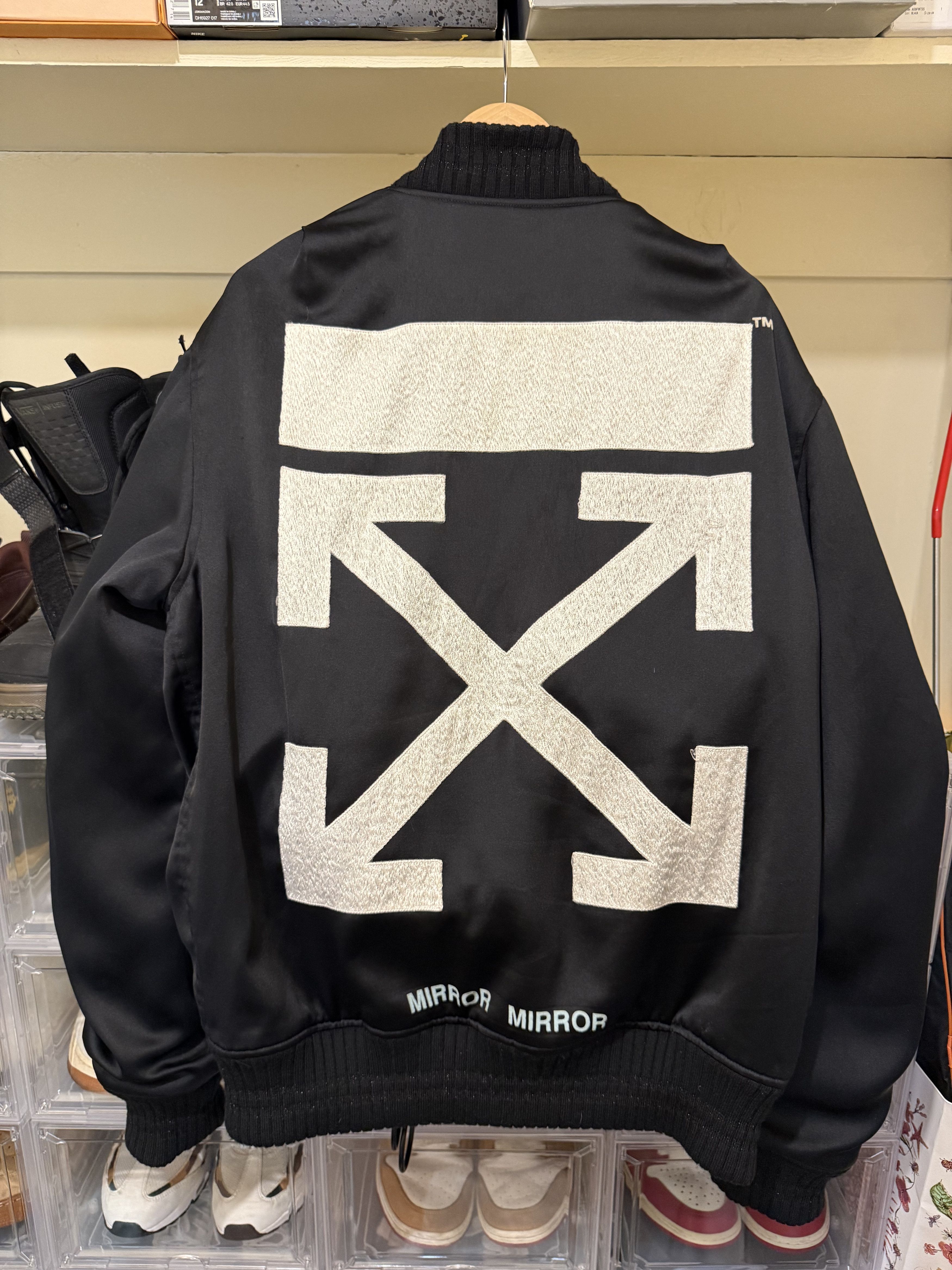 Off-White Rare Off White Black Bomber Jacket Size US L / EU 52-54 / 3 - 4 Thumbnail