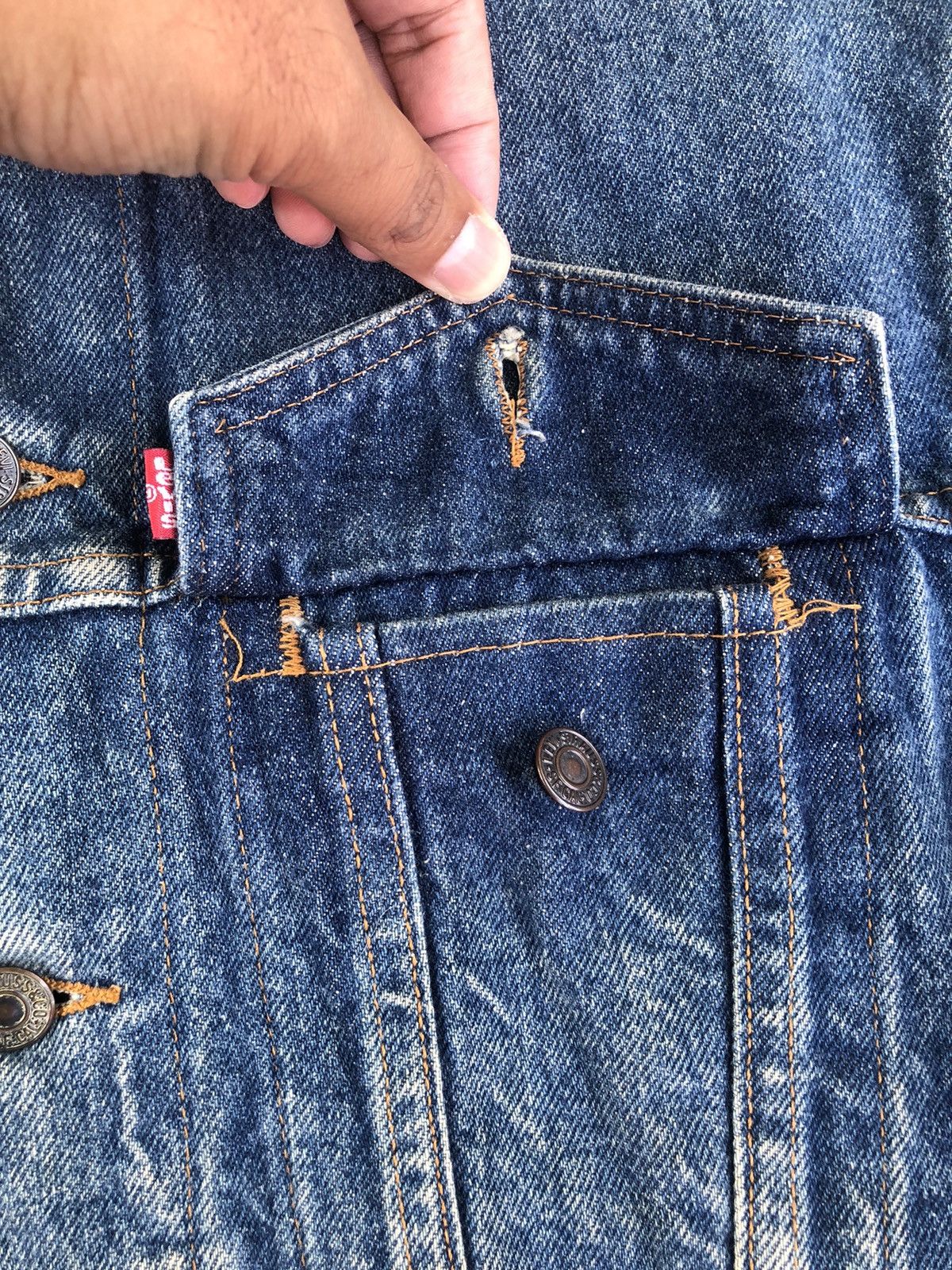 Levi's Vintage 80’s Levi’s Denim Jacket Distressed Stone Wash Size US M / EU 48-50 / 2 - 23 Thumbnail