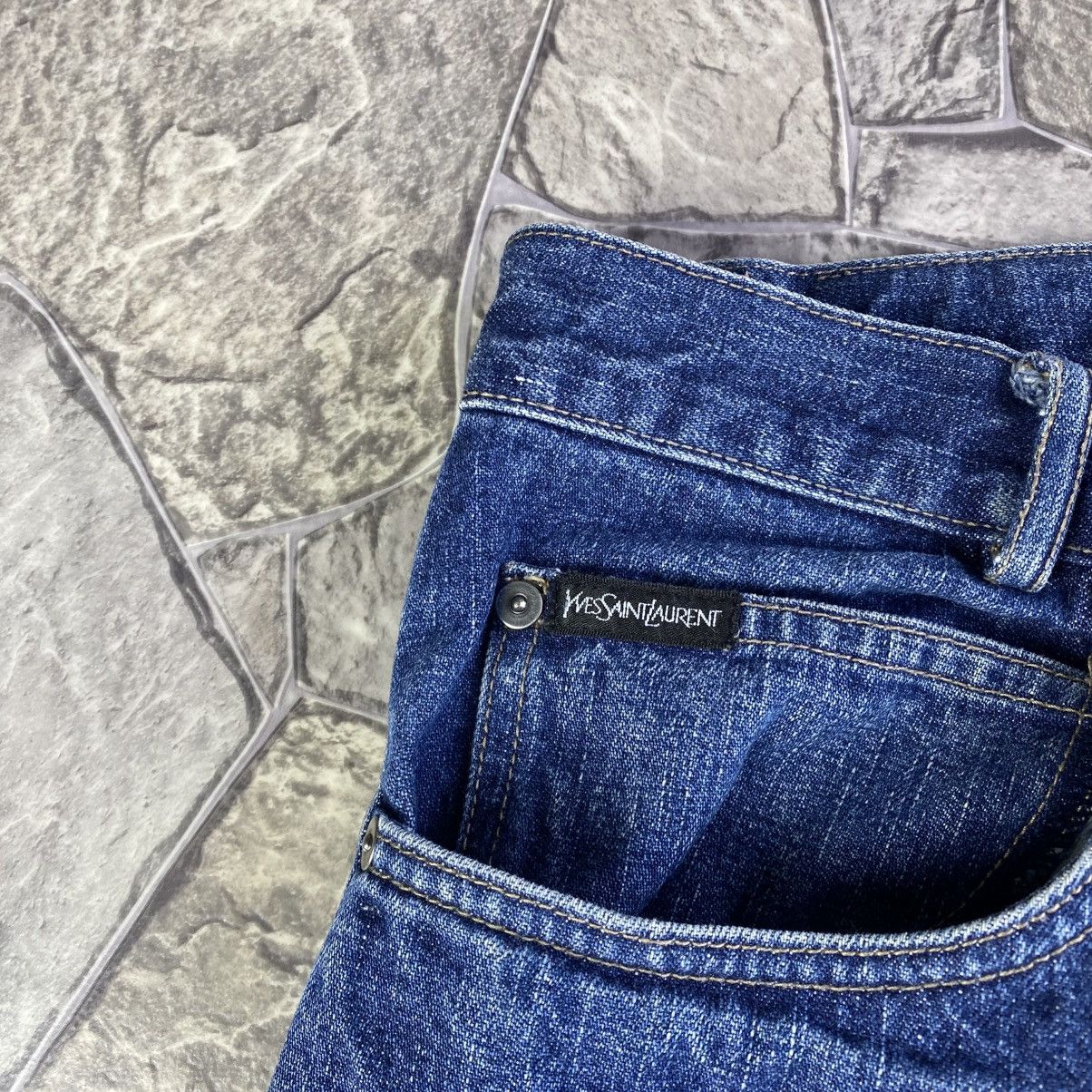 Yves Saint Laurent Vintage Yves Saint Laurent Jeans YSL Denim Jeans Big Logo Size US 36 / EU 52 - 9 Thumbnail