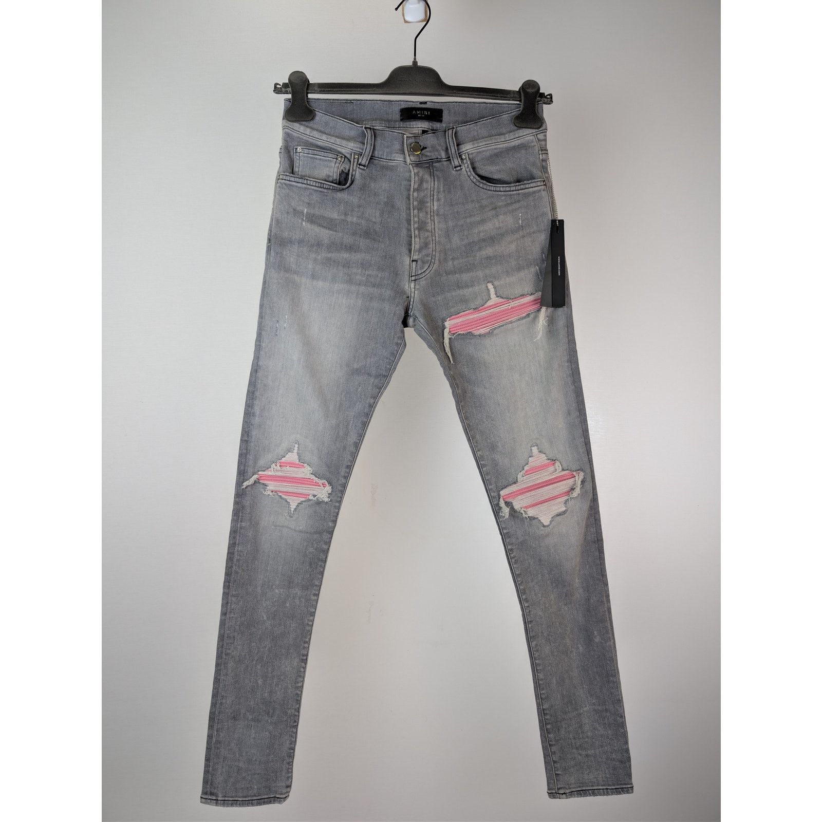 Amiri o1rshd1 Ultrasuede MX1 Denim Jeans in Concrete Grey Size US 29 - 1 Thumbnail